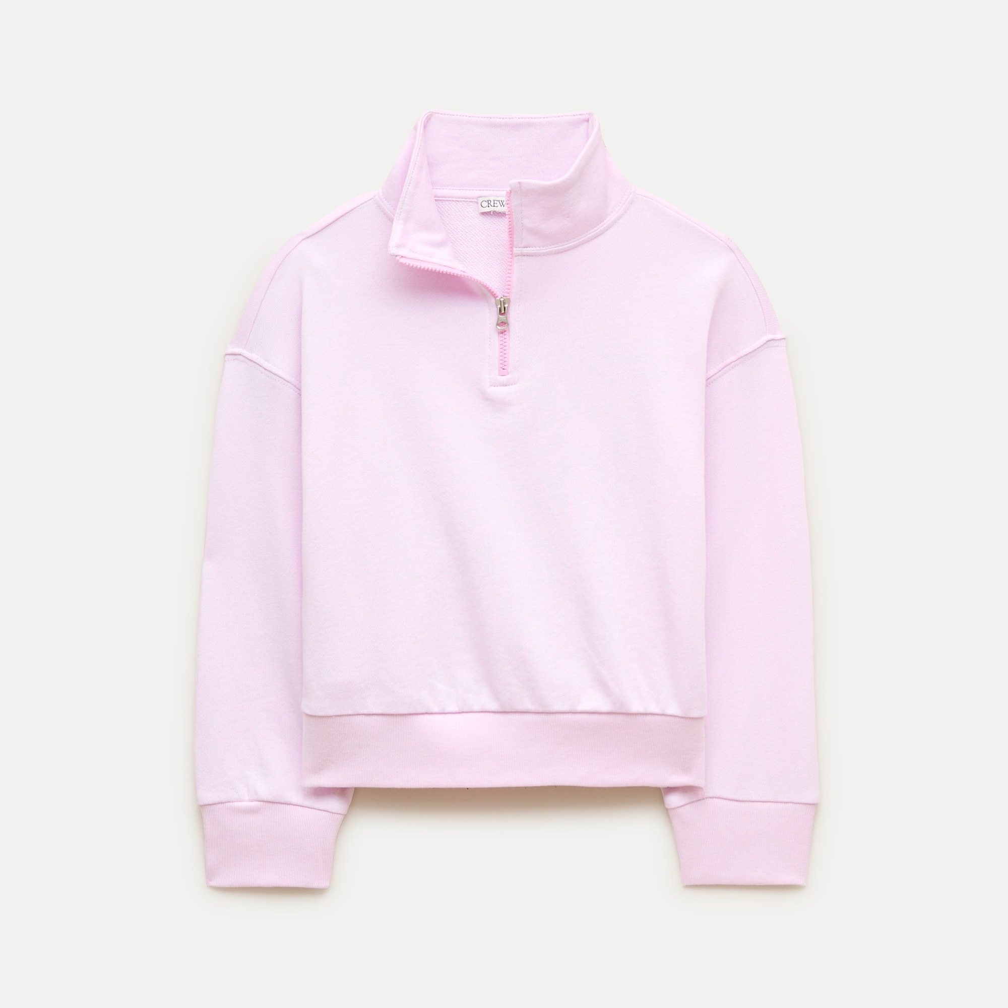 Girls' everyday quarter-zip in terry