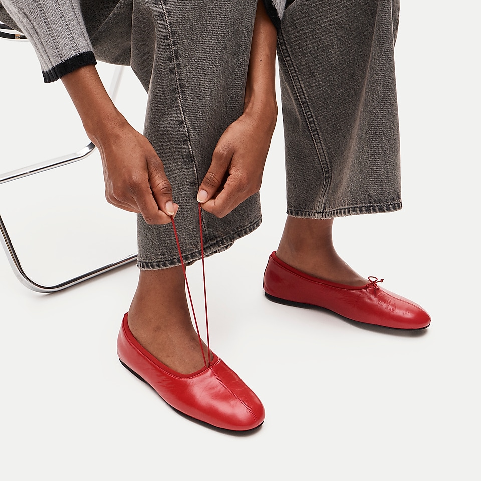 Verona ballet flats in Italian leather by J.Crew