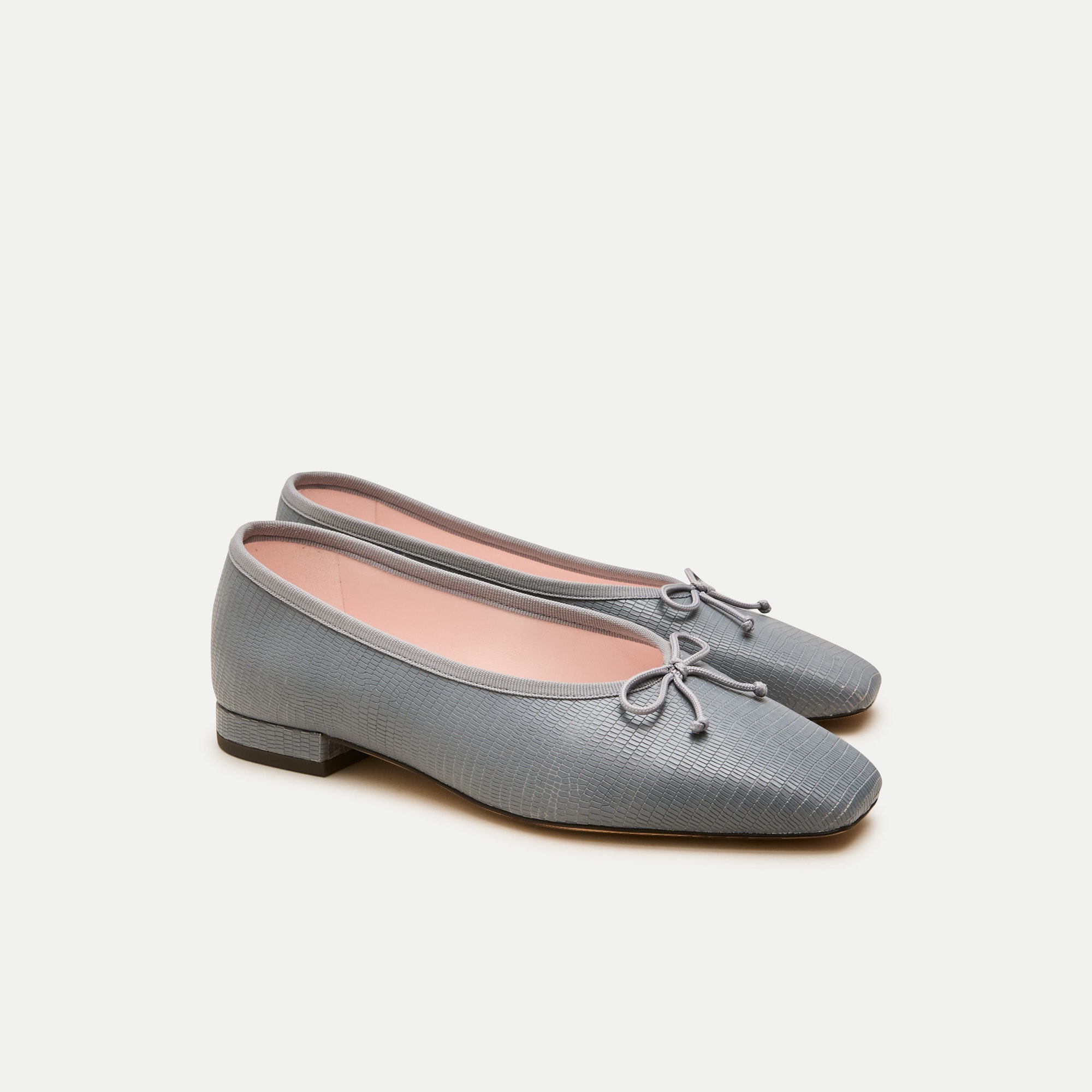 Sophie ballet flats in lizard-embossed leather