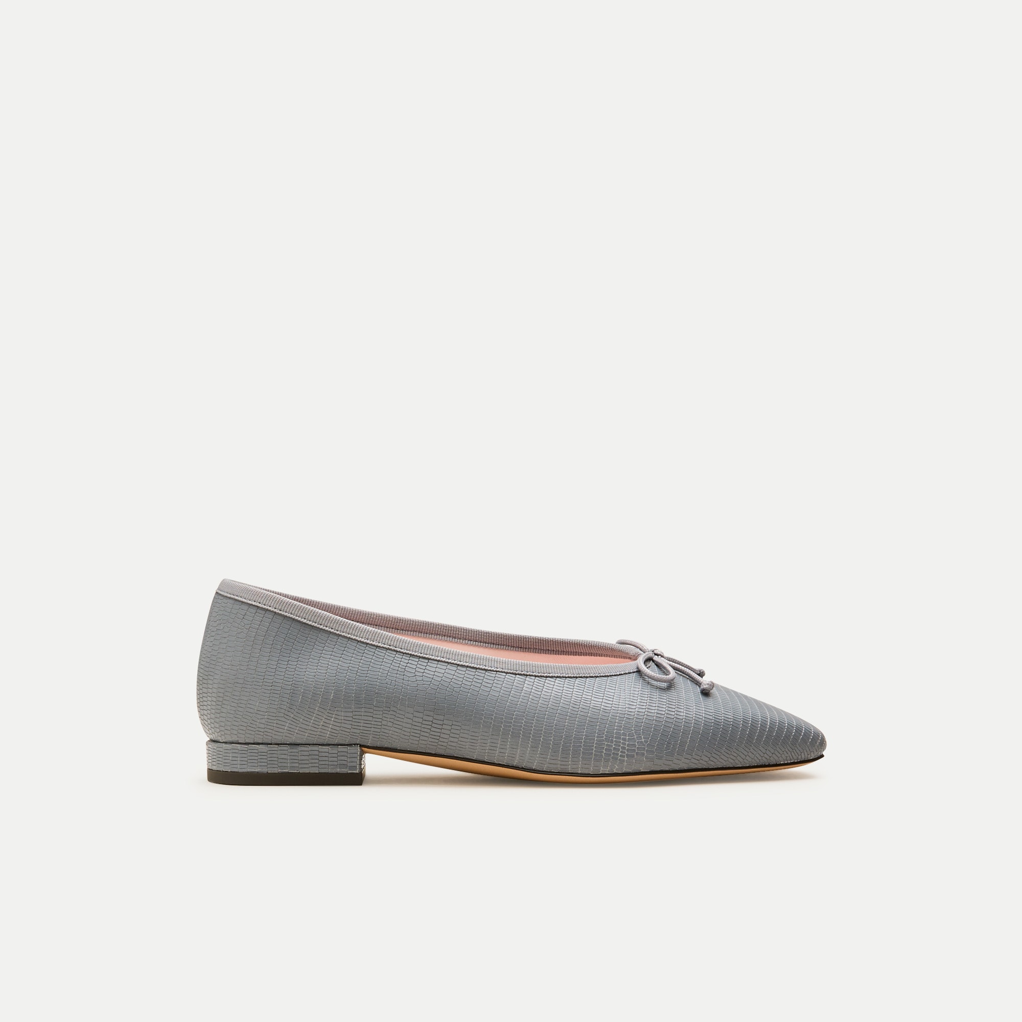 Sophie ballet flats in lizard-embossed leather