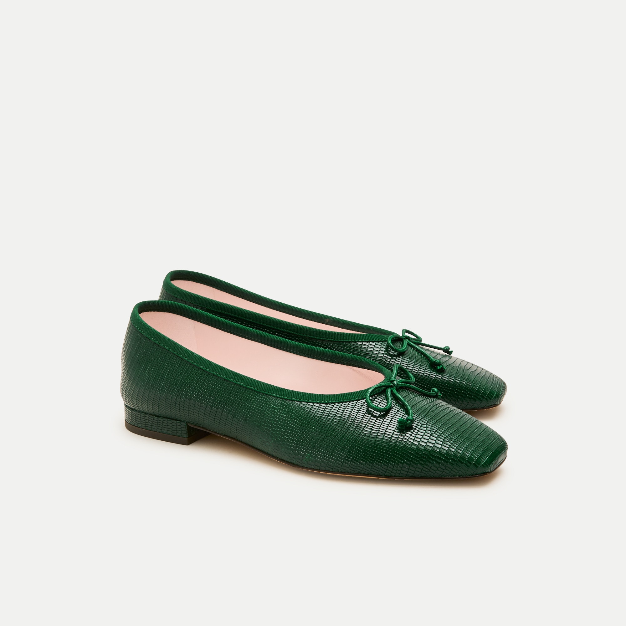 Sophie ballet flats in lizard-embossed leather