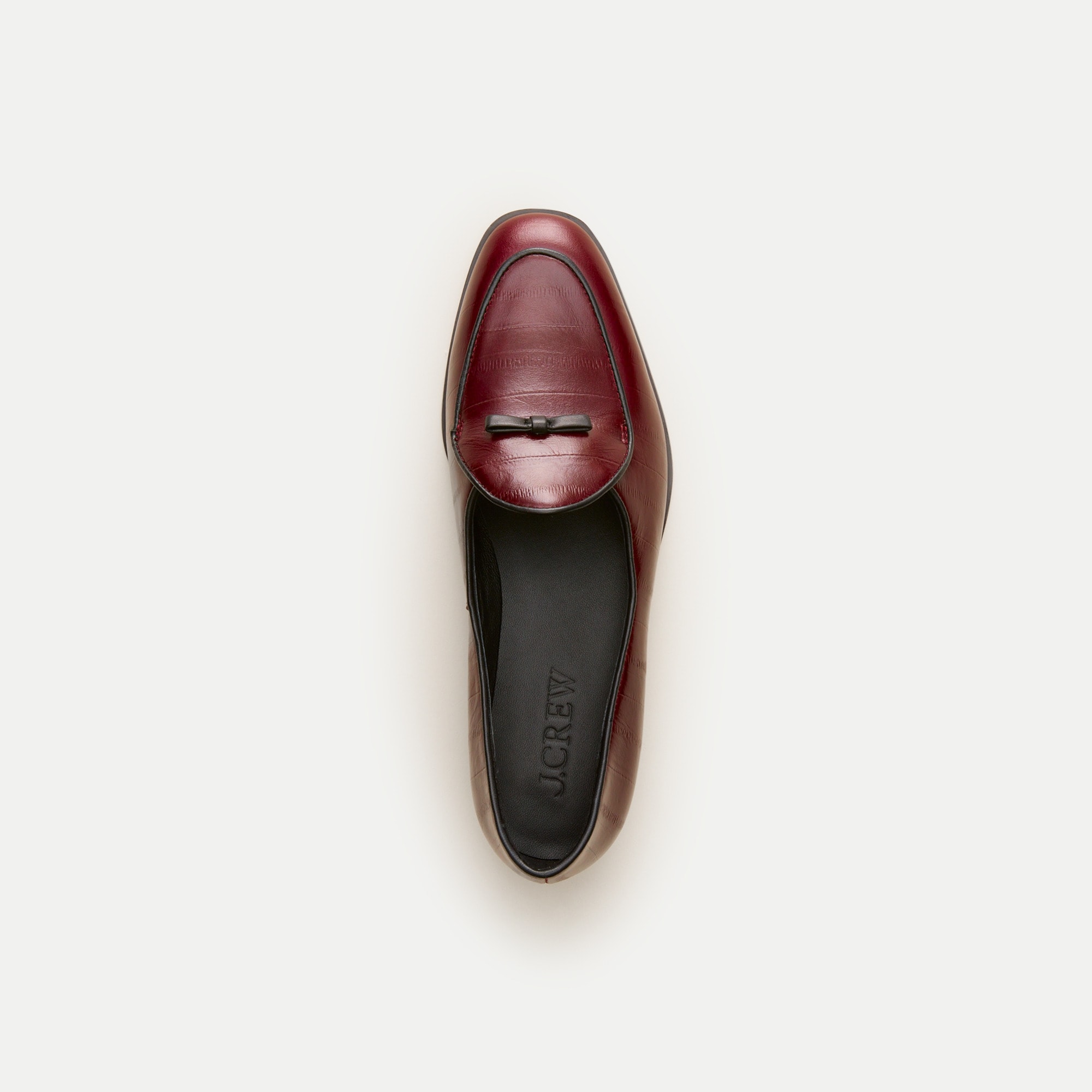 Smoking slippers in eel-embossed leather - thumbnail 2