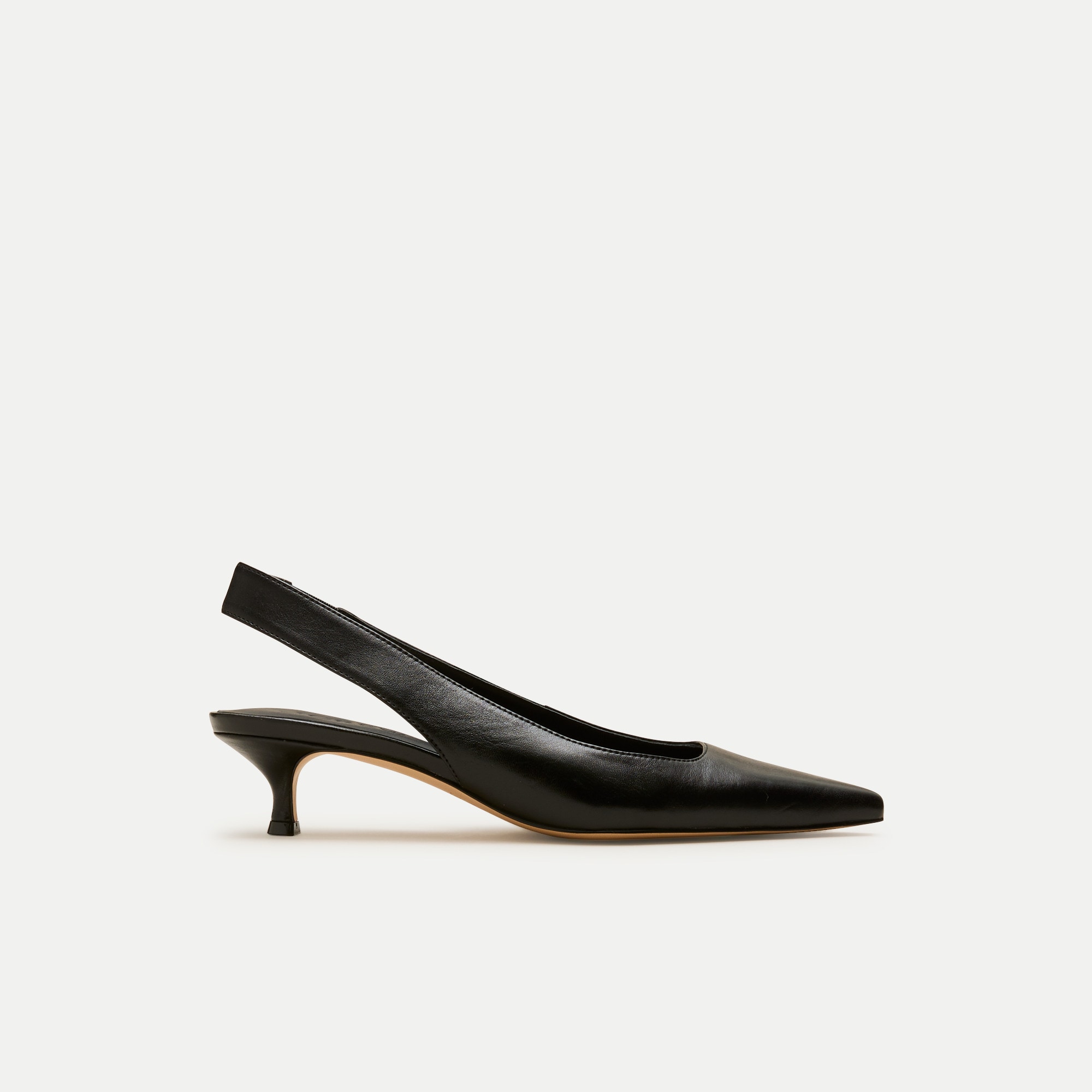 Robin wide-slingback heels in leather