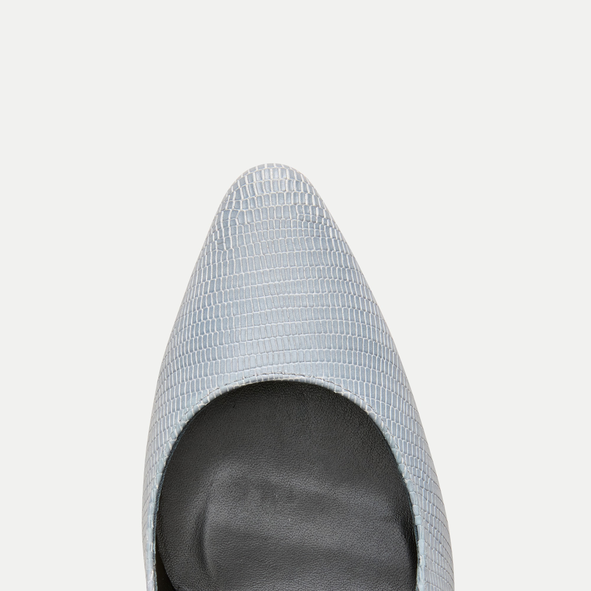 Mule pumps in lizard-embossed leather