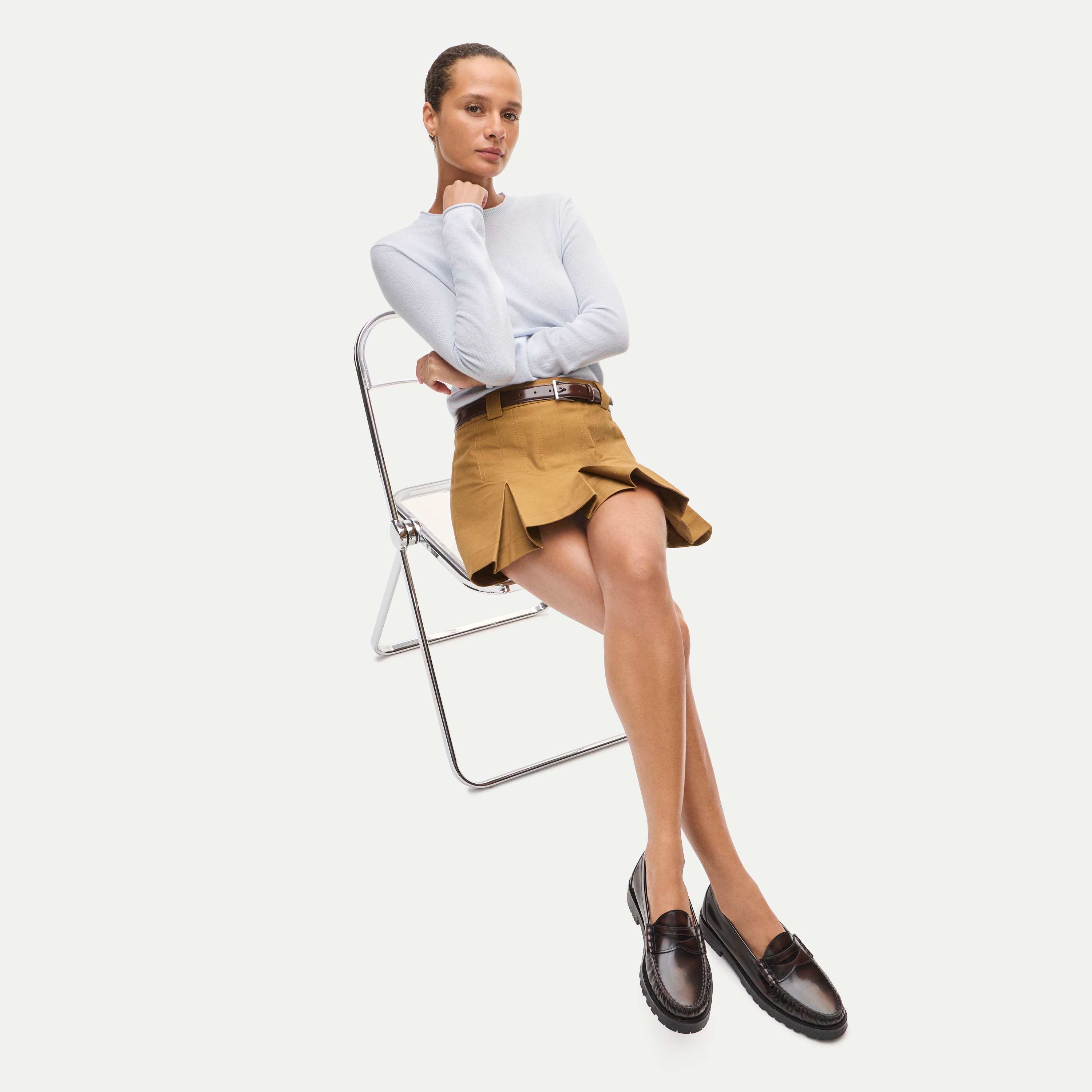 Winona lug-sole penny loafers in burnished leather