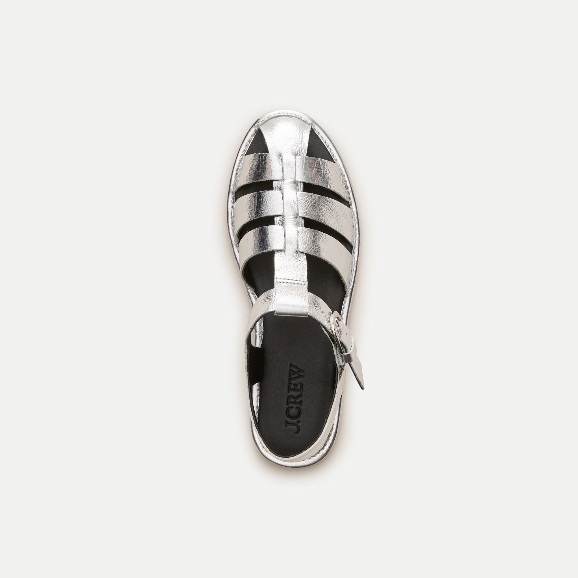 Fisherman sandals in metallic leather