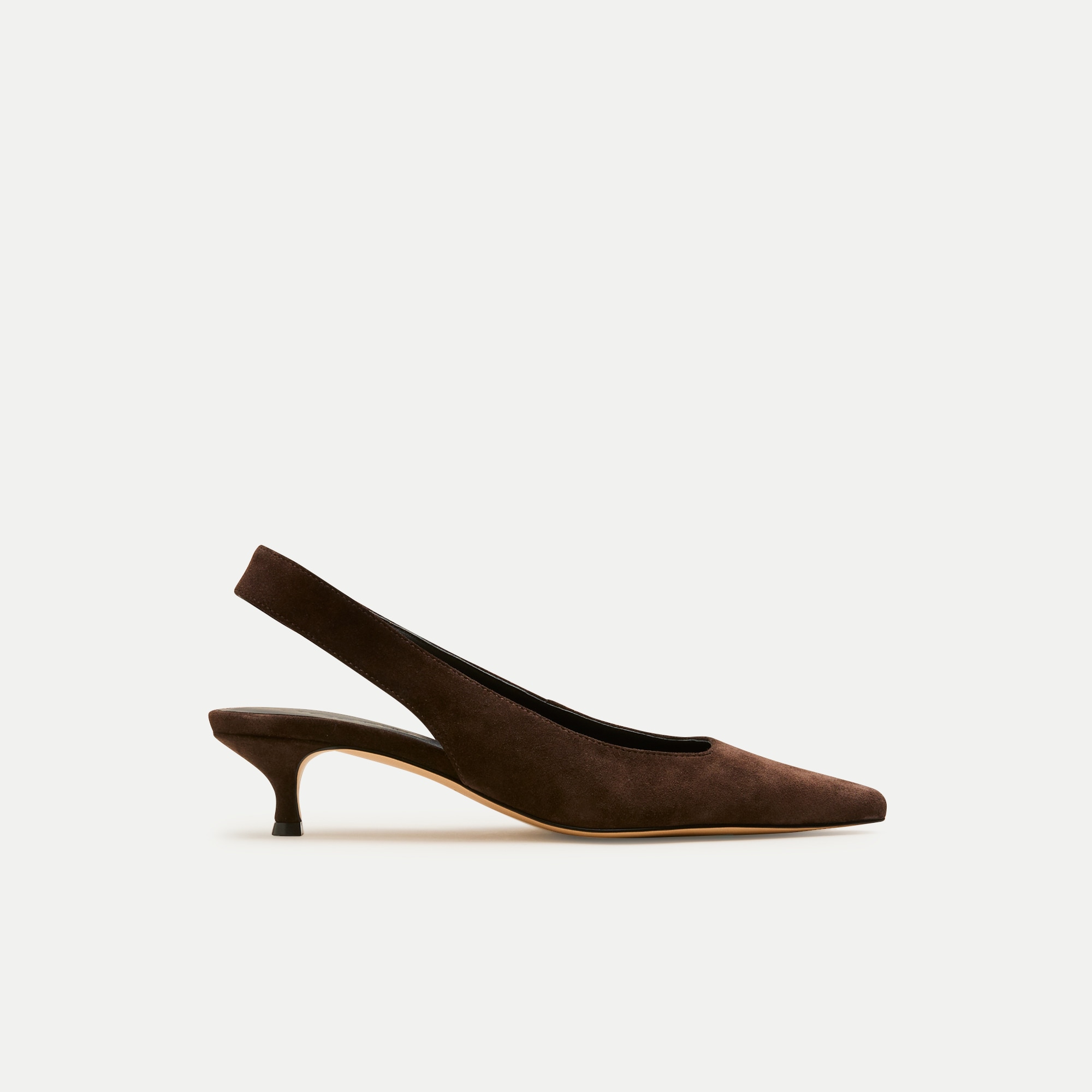 Robin wide-slingback heels in suede