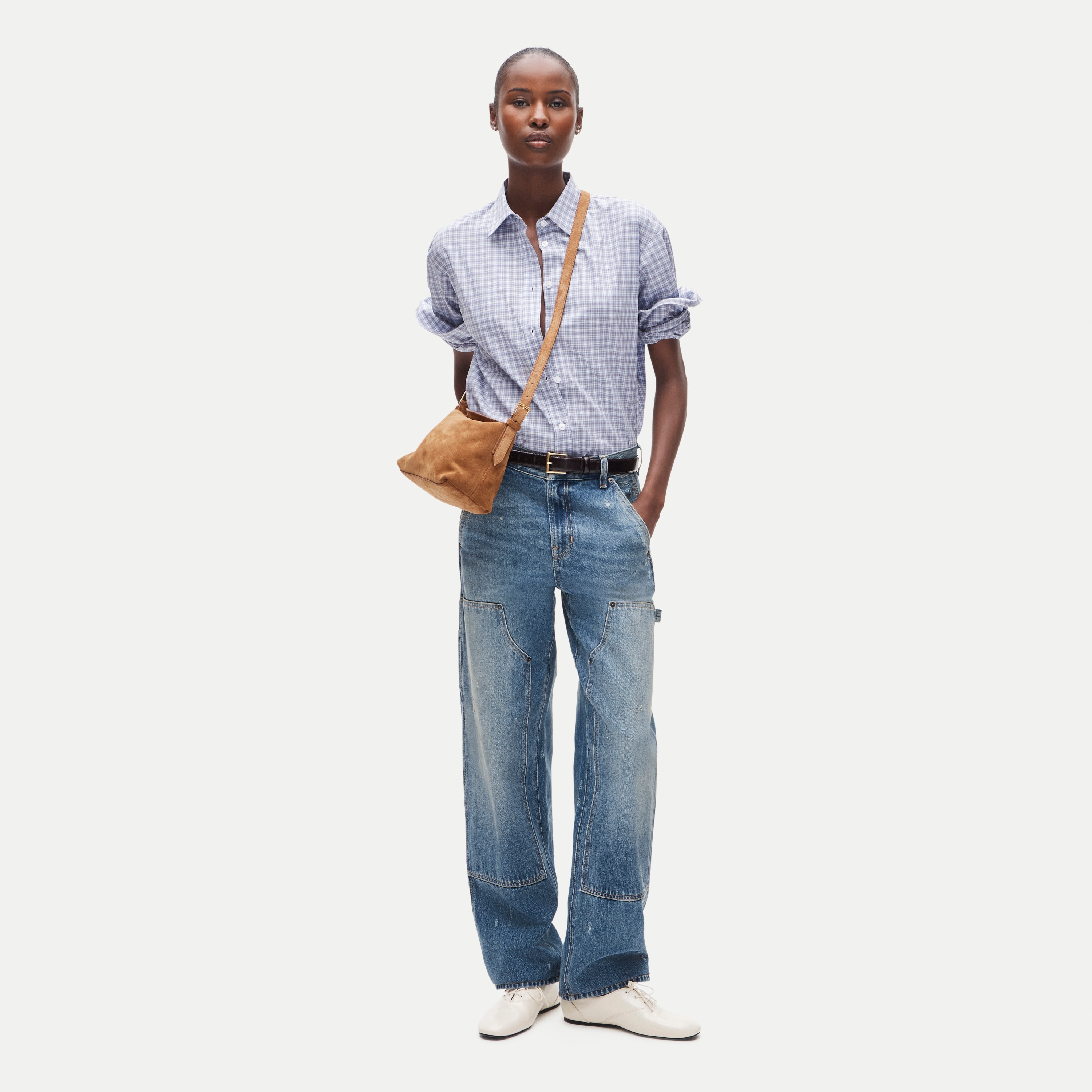 Berkeley small shoulder bag in suede - thumbnail 2