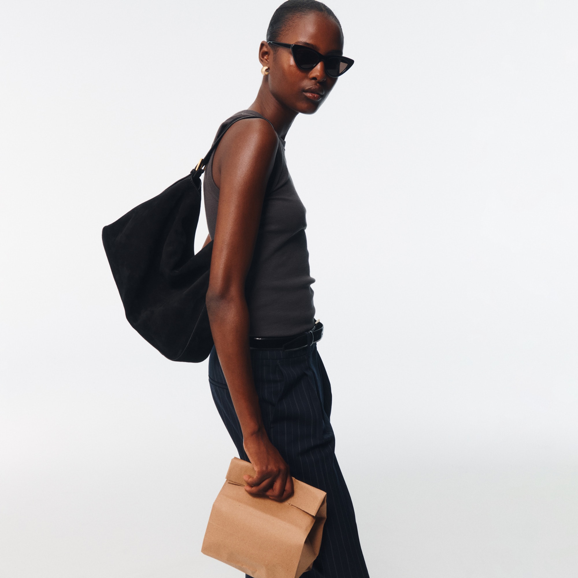 Berkeley large shoulder bag in suede