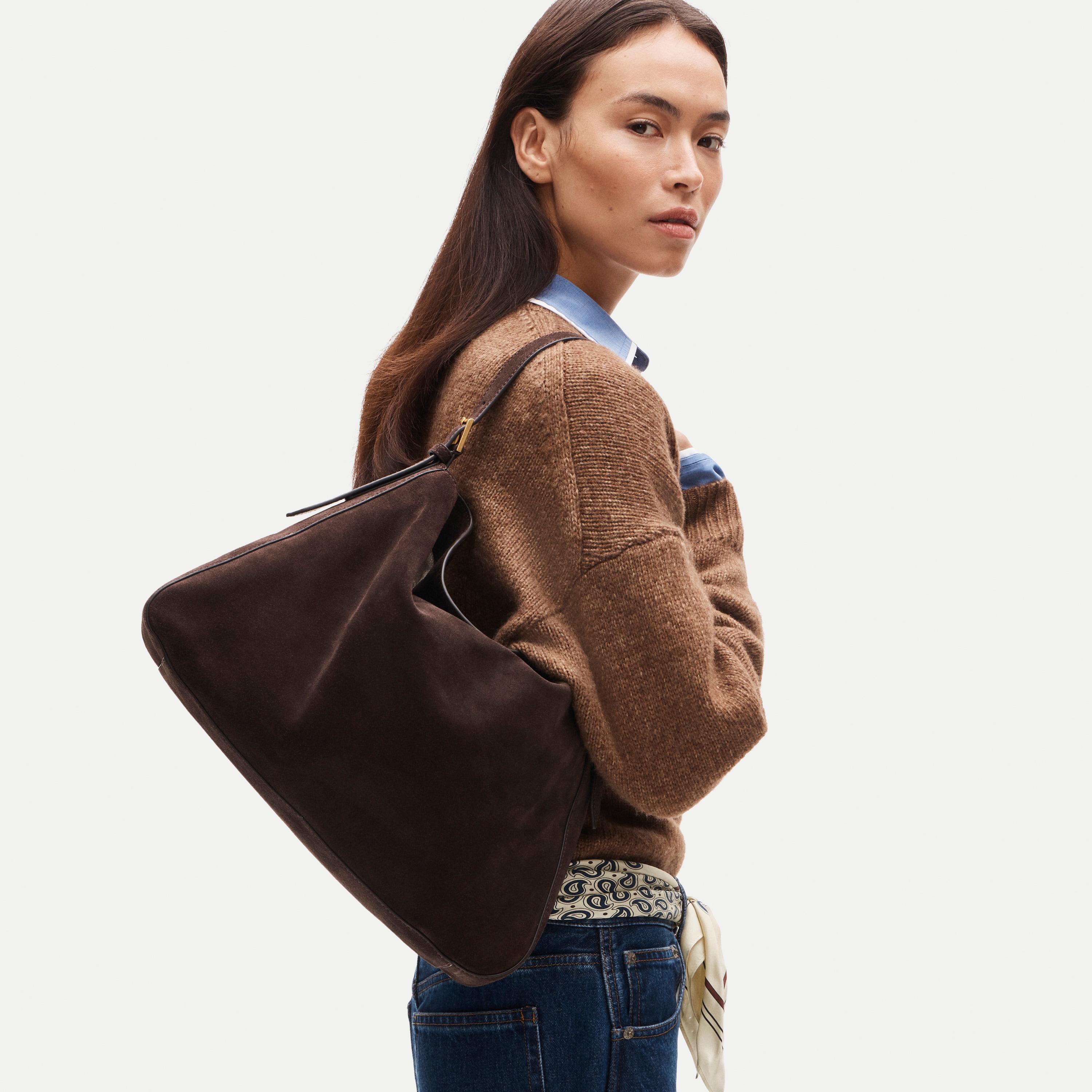 Berkeley large shoulder bag in suede