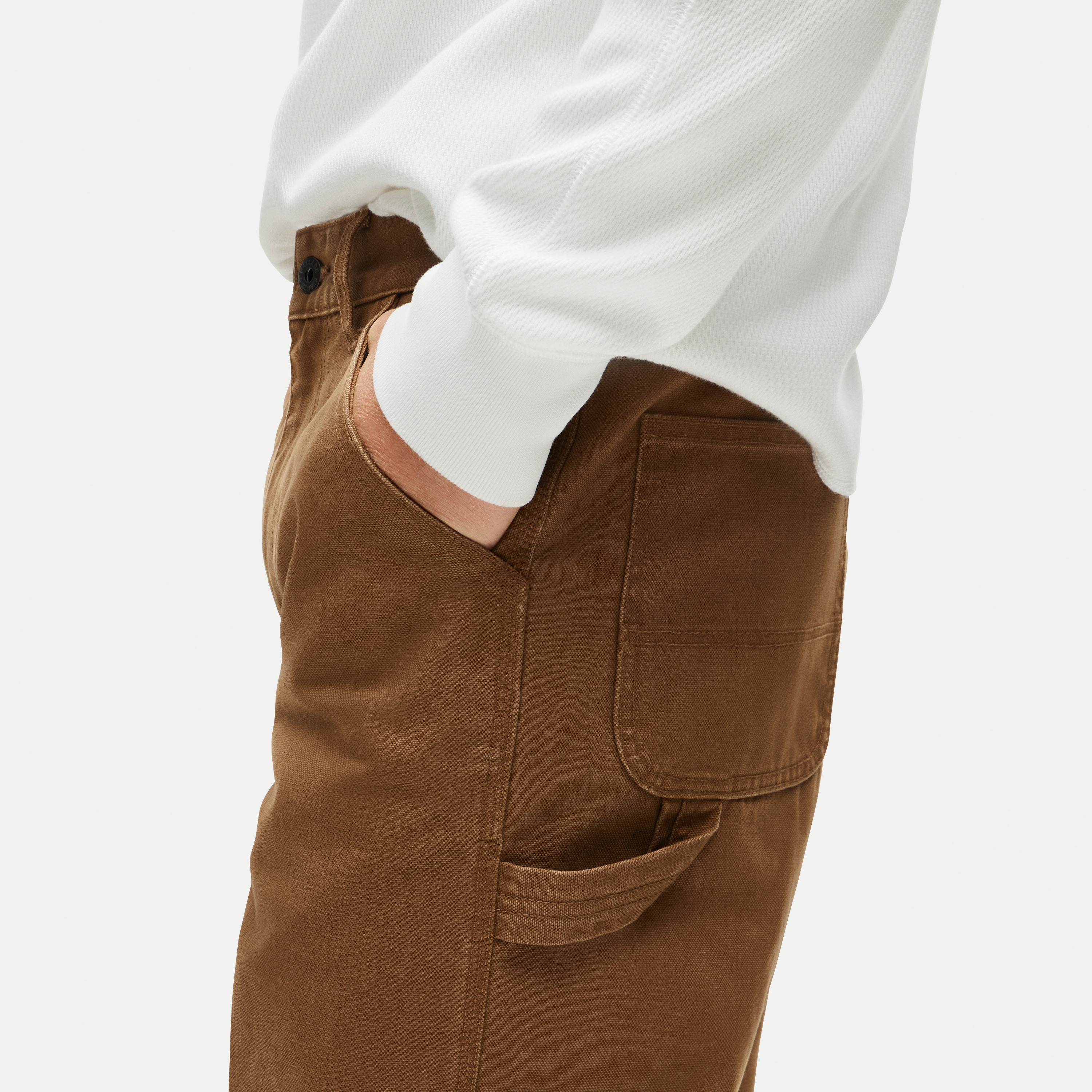 Wallace & Barnes creased carpenter pant in canvas