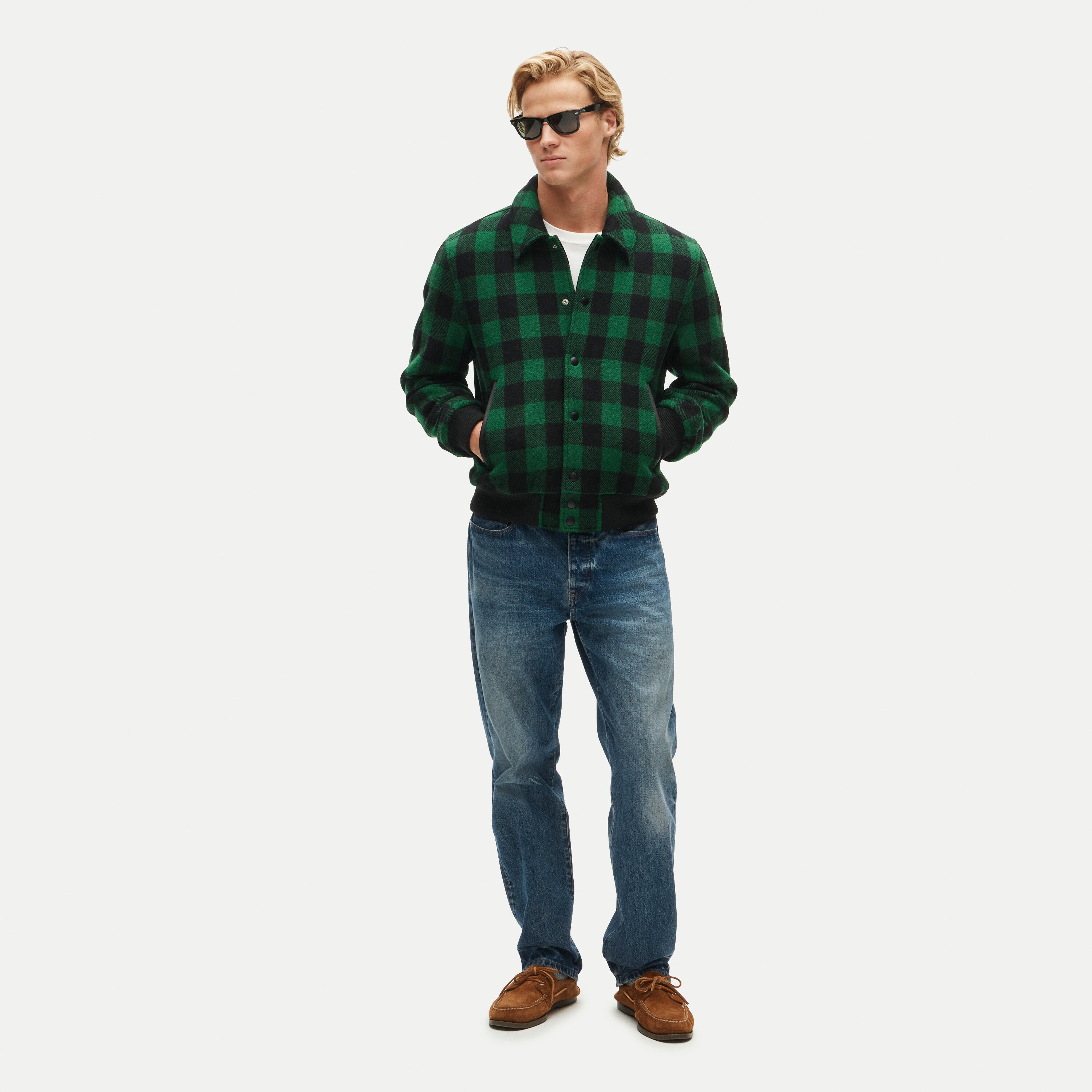 Wallace & Barnes wool jacket in buffalo plaid