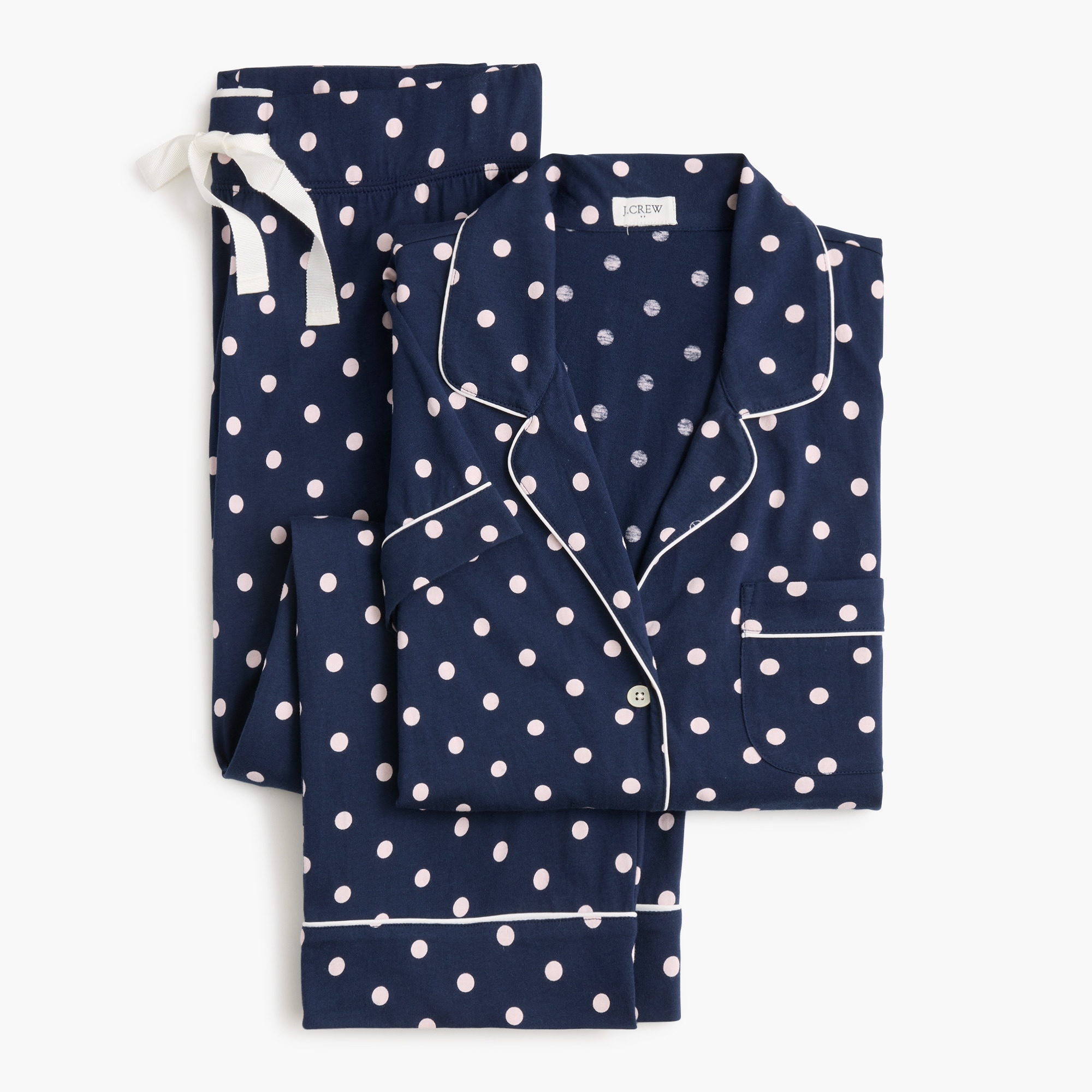 Knit cropped pant pajama set