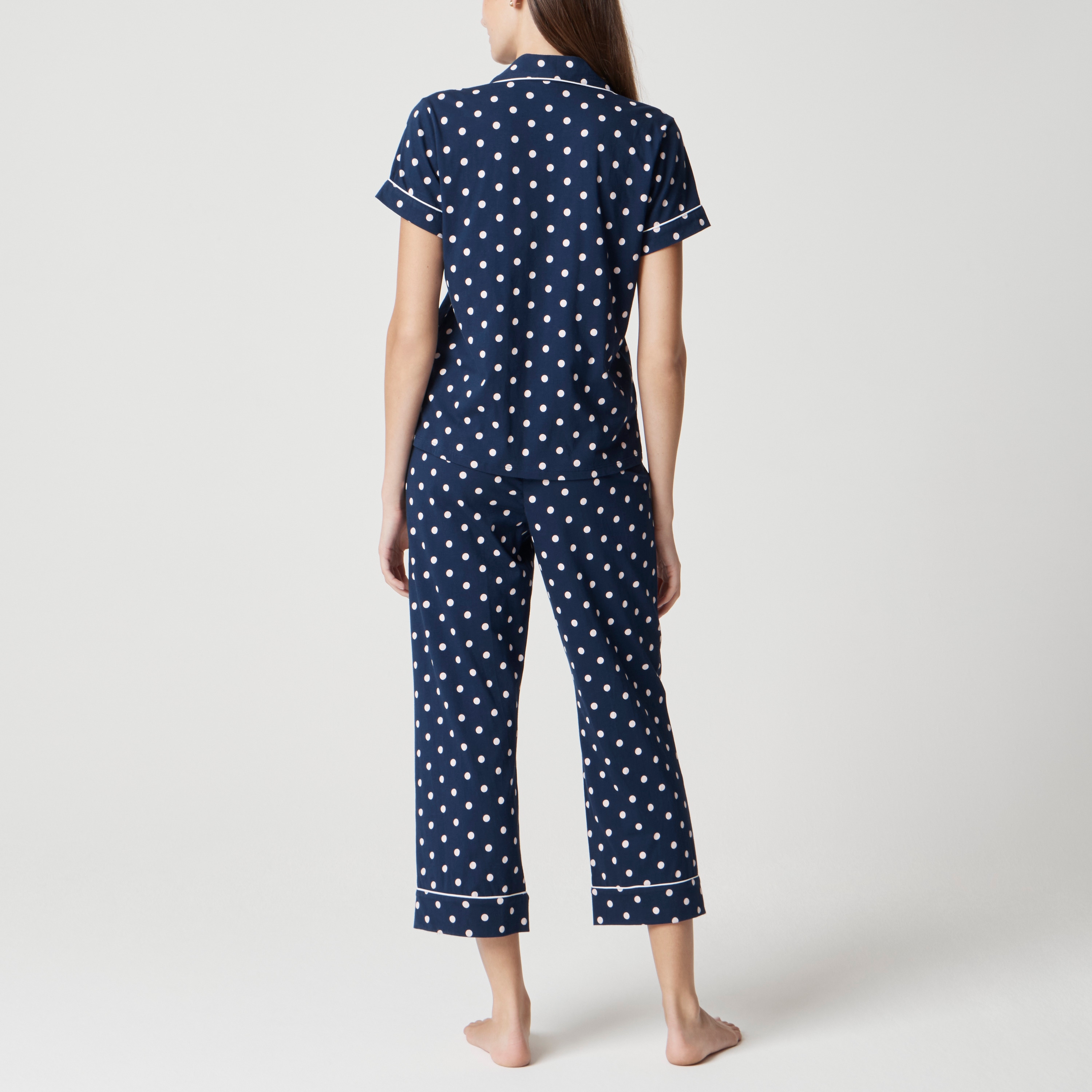 Knit cropped pant pajama set