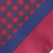 Silky square scarf ANTIQUE NAVY BURGUNDY