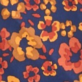 Silky square scarf ANTIQUE NAVY MULTI