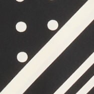 Silky square scarf BLACK IVORY