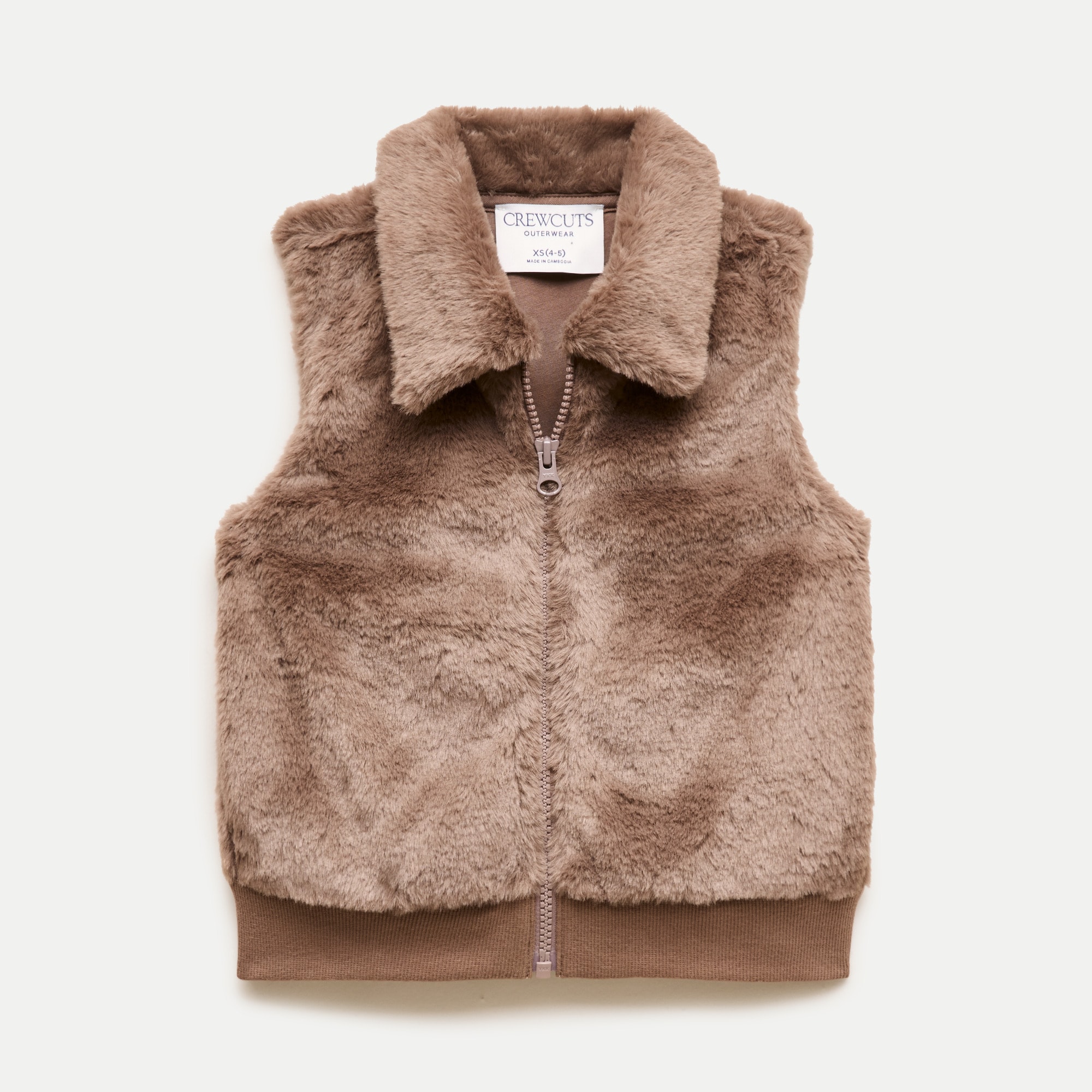 Girls' faux-fur vest