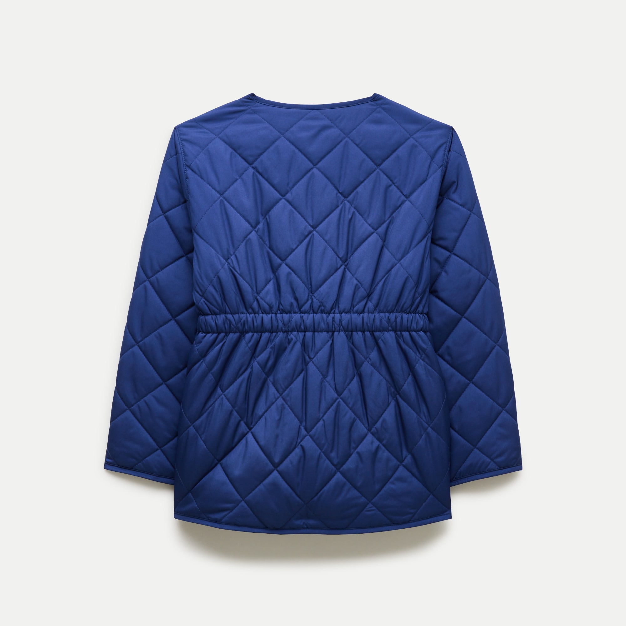 Girls' quilted cinched-waist jacket with PrimaLoft®