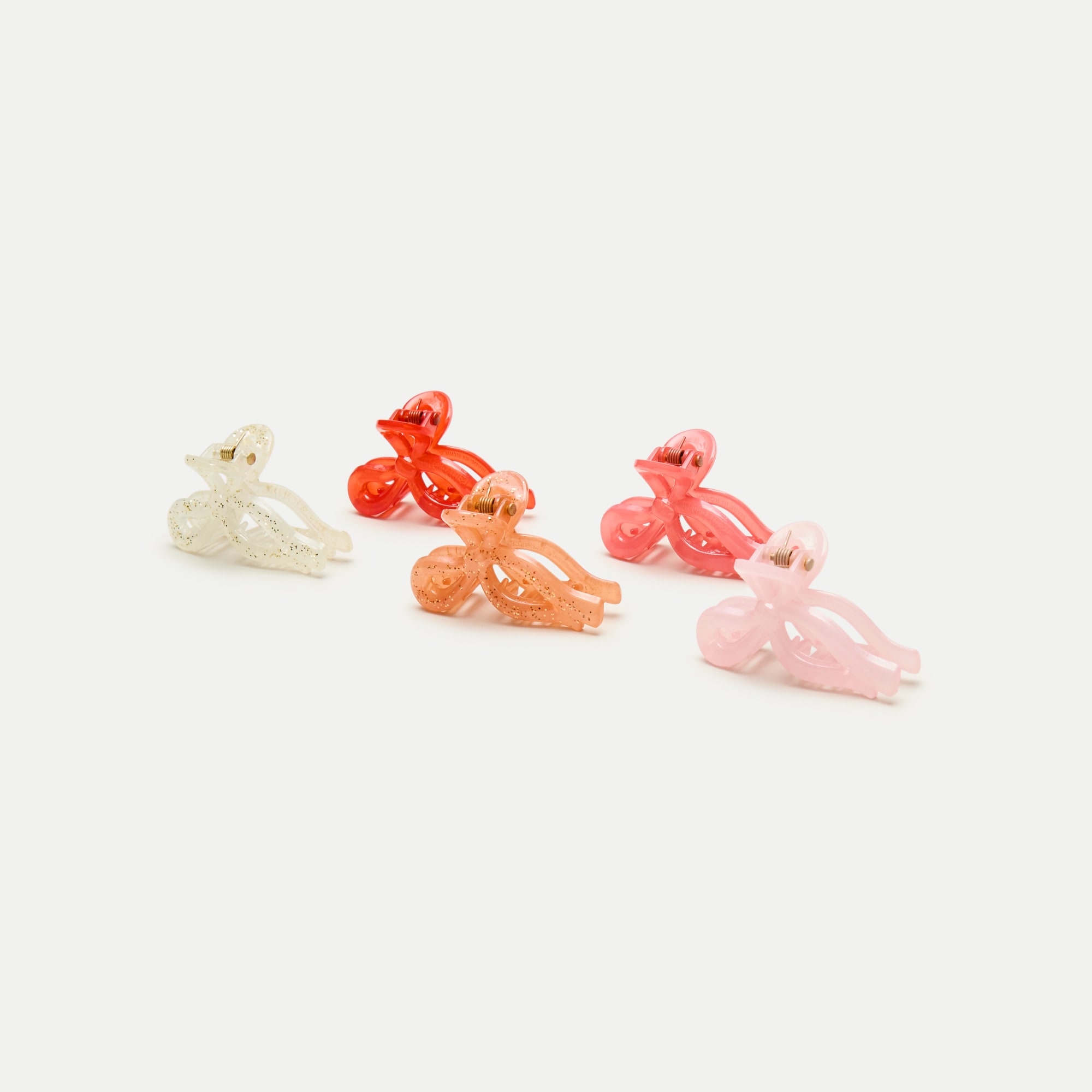 Girls' bow claw clips five-pack