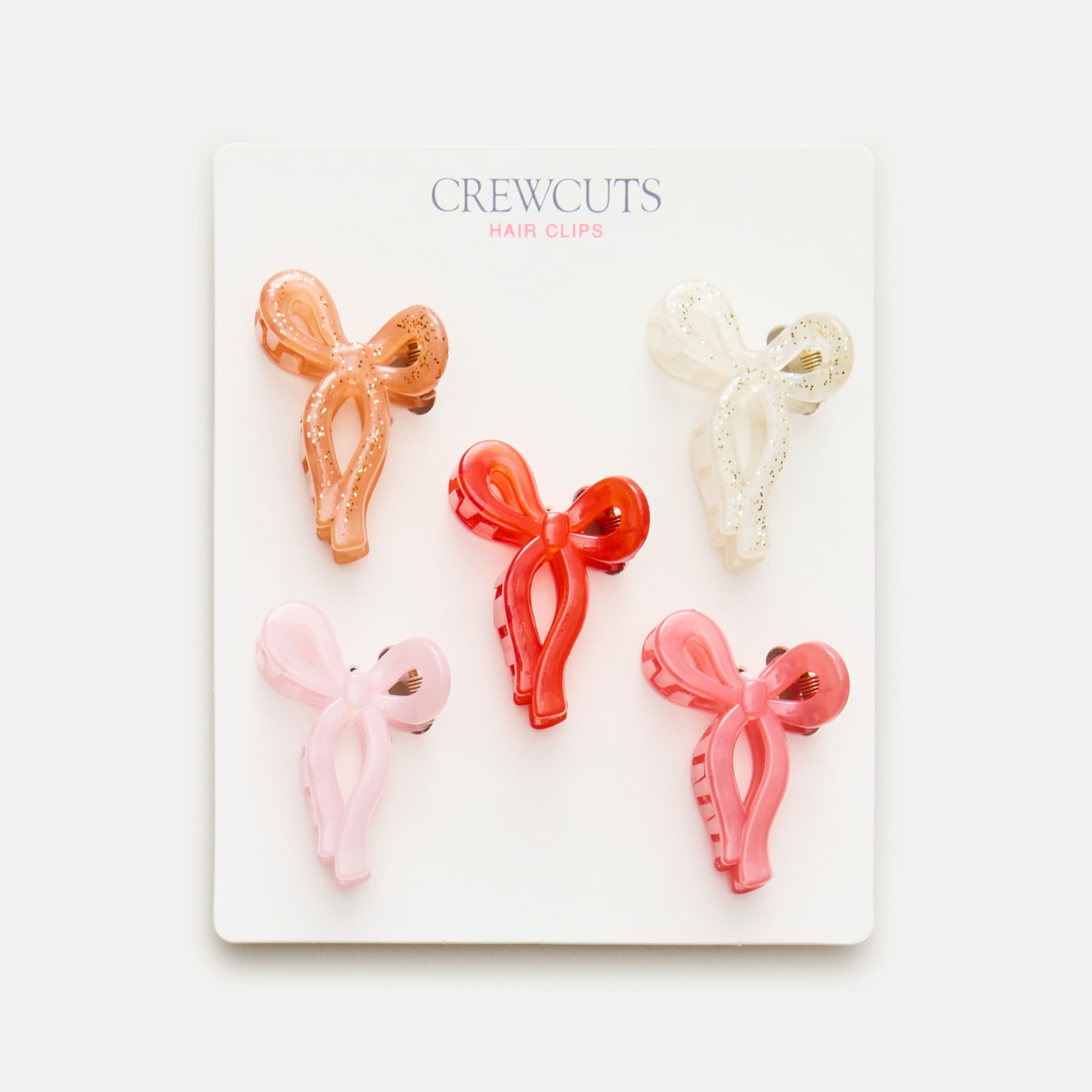 Girls' bow claw clips five-pack - thumbnail 2