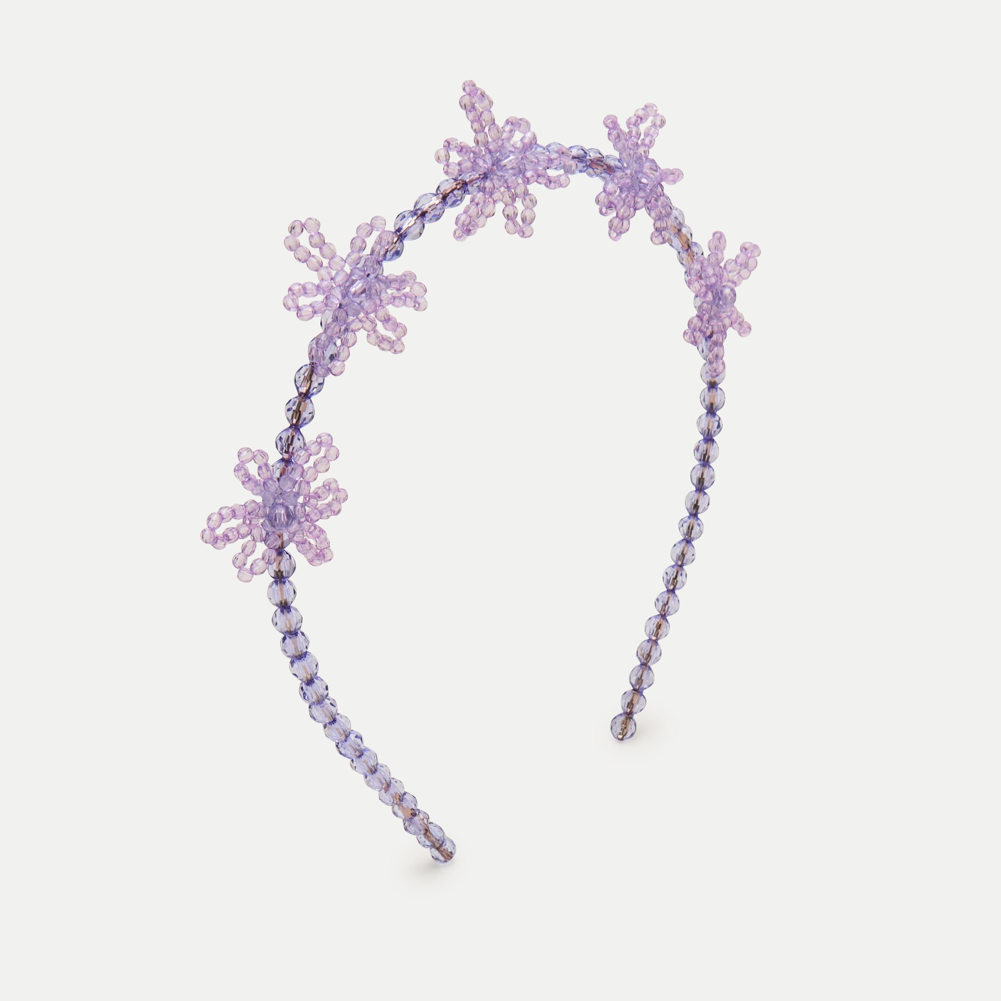 Girls' beaded flower headband