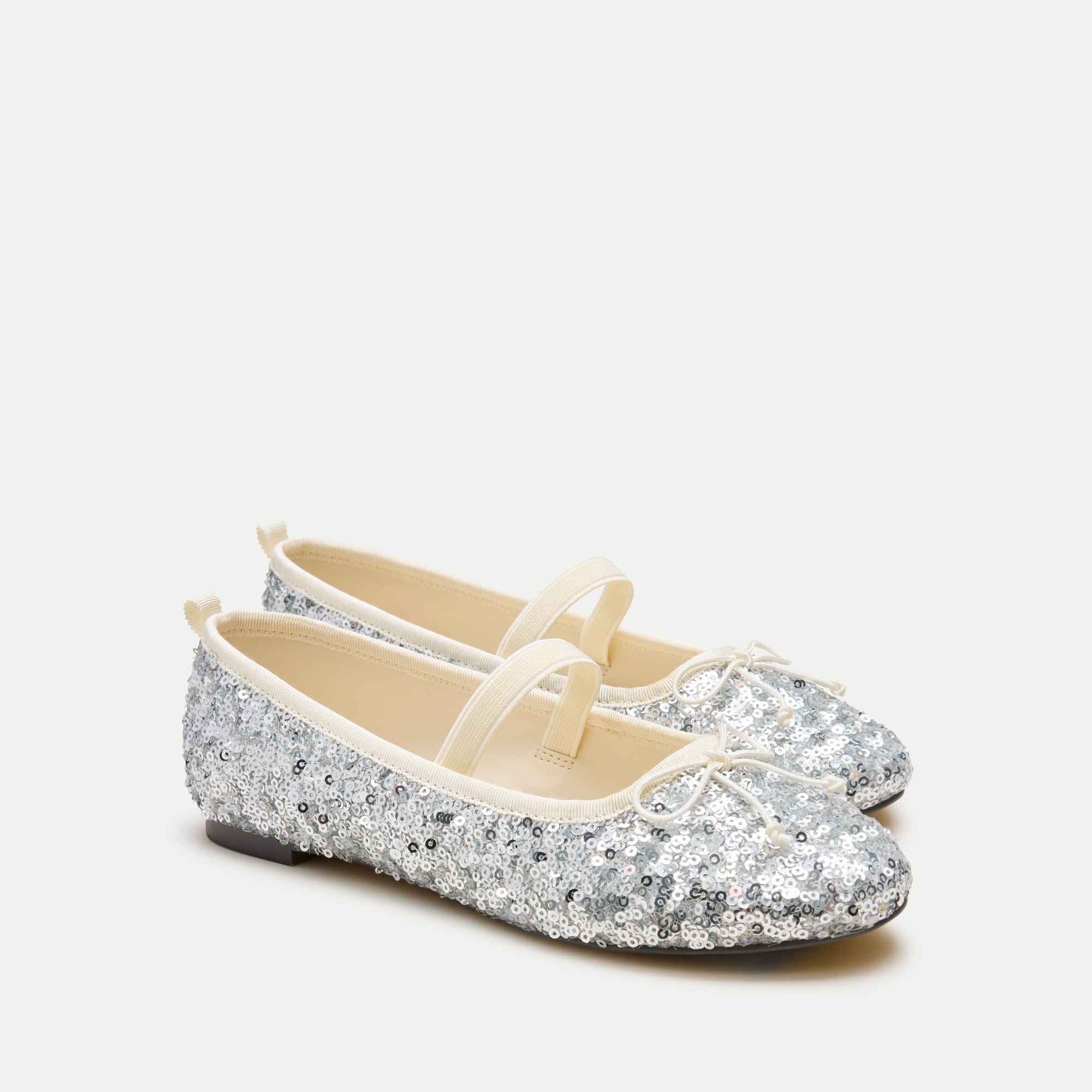 Girls' strappy sequin ballet flats