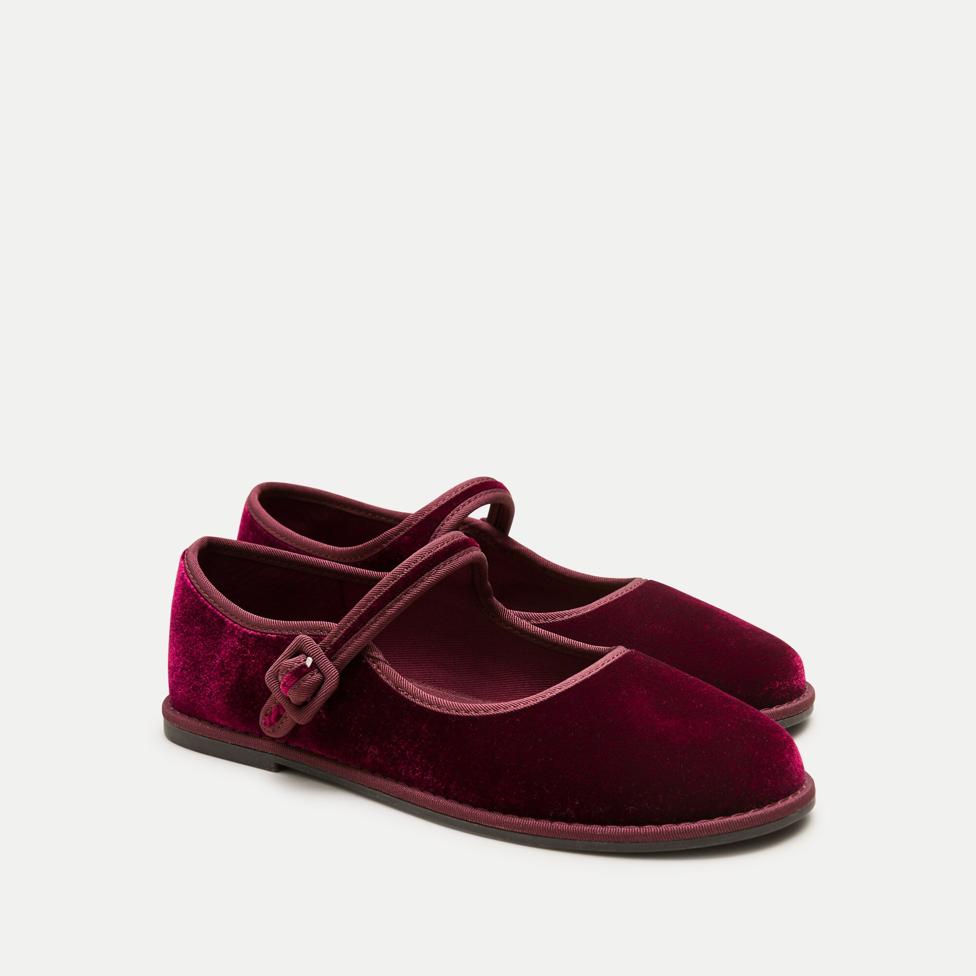 Girls' Mary Jane ballet flats in velvet