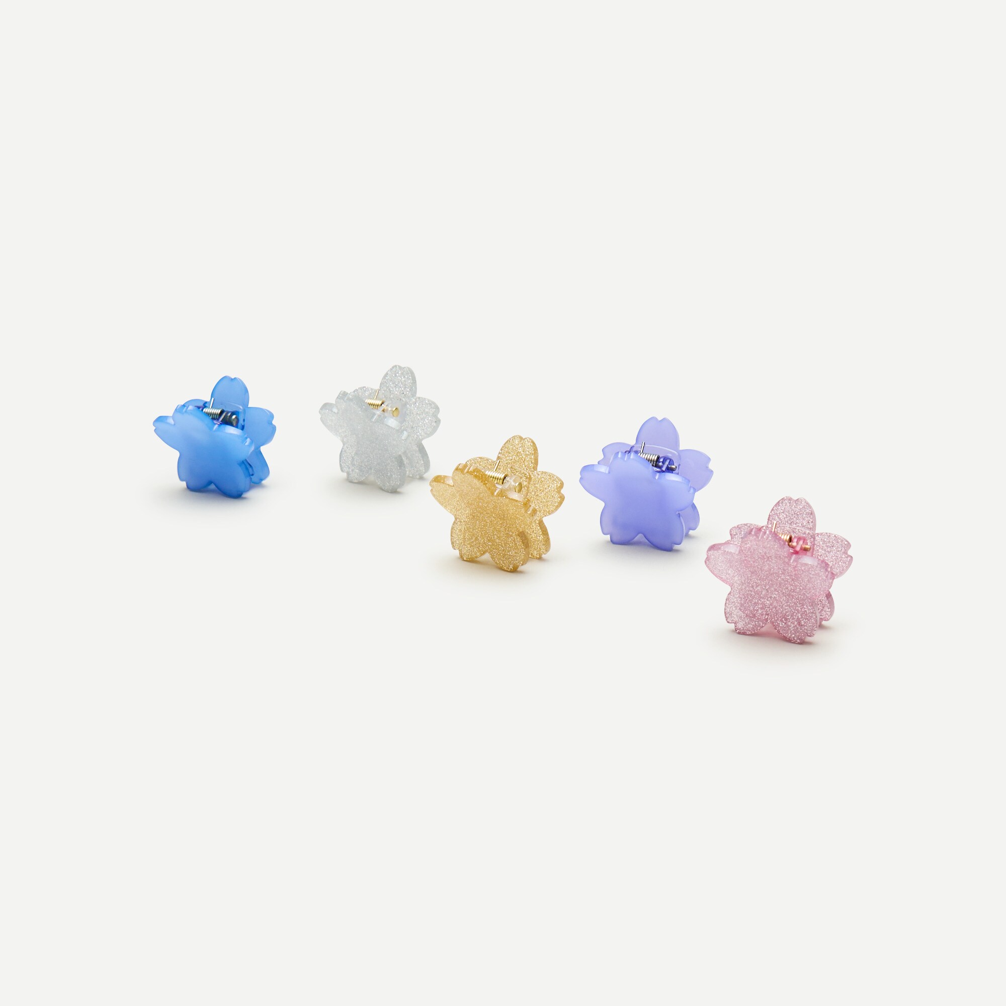 Girls' flower hair clips five-pack
