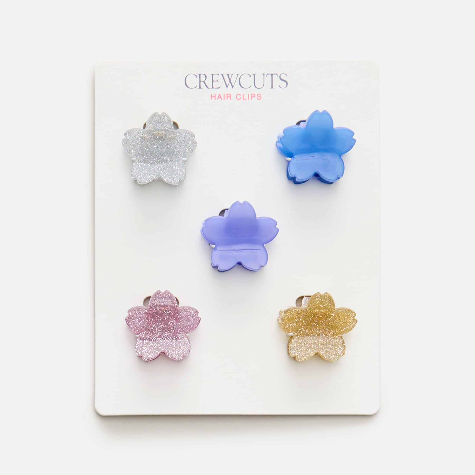 Girls' flower hair clips five-pack - thumbnail 2
