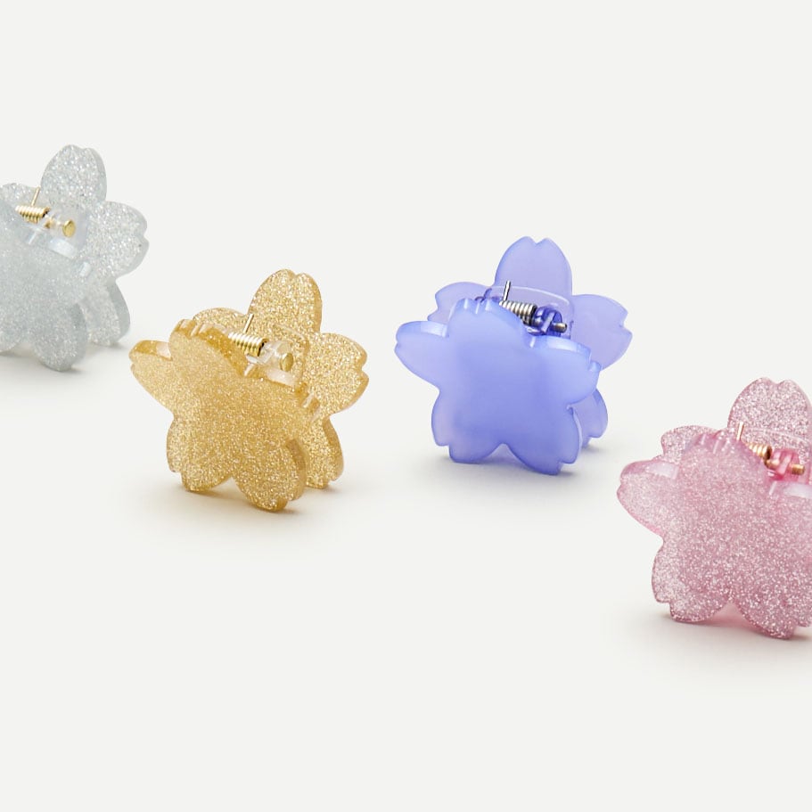 Girls' bow claw clips five-pack PERI MULTI