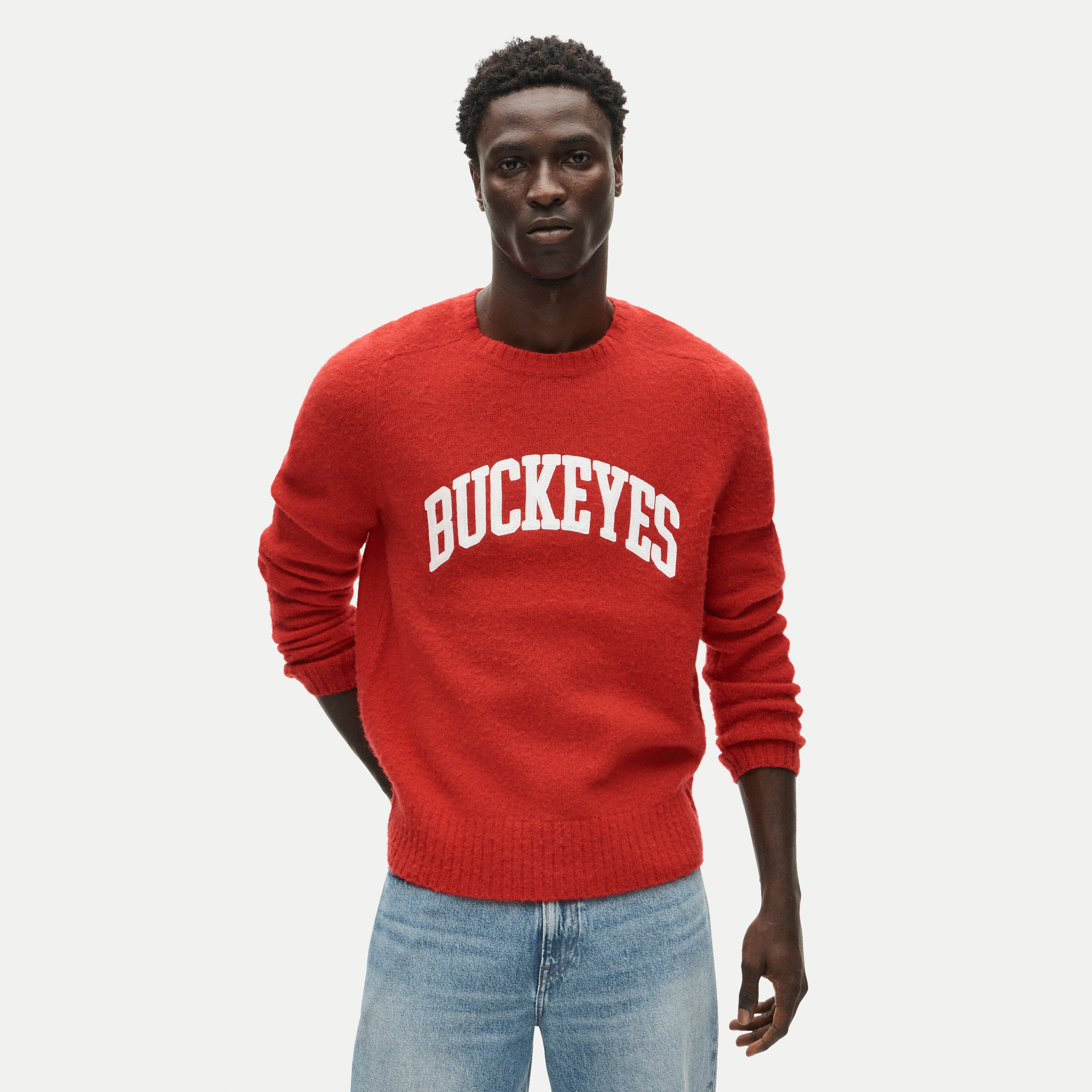 '47 x J.Crew brushed wool Ohio State sweater