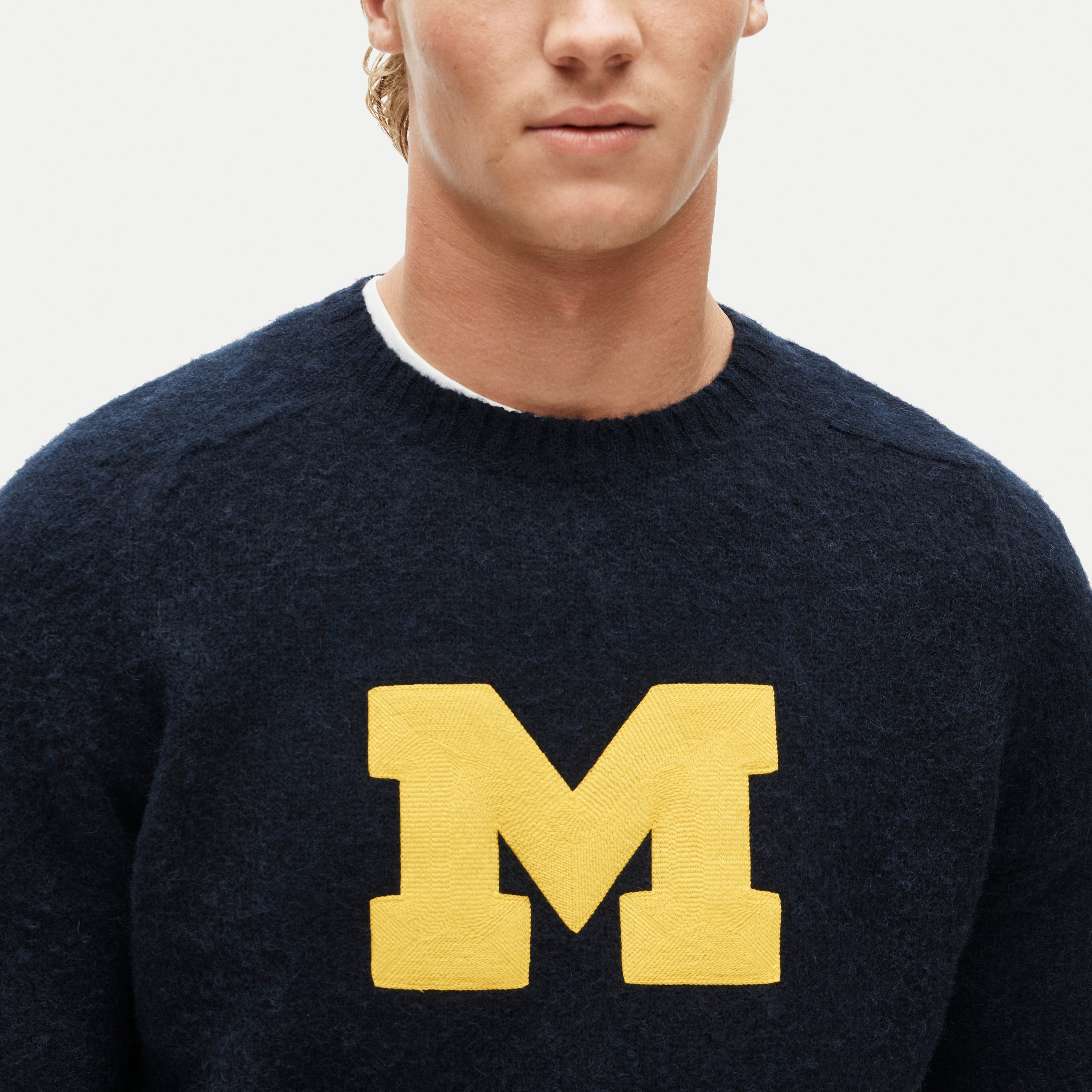 '47 x J.Crew brushed wool Michigan sweater