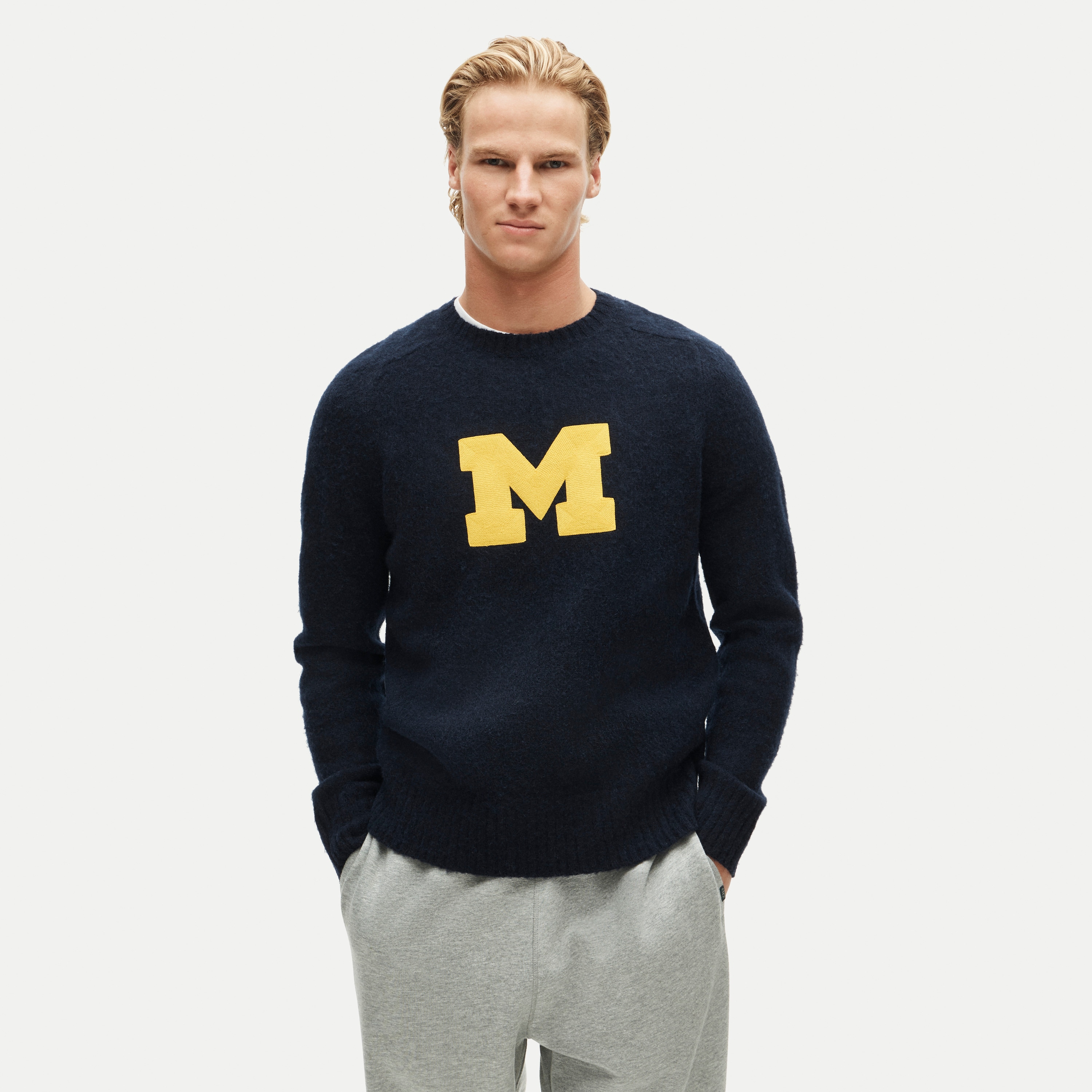 '47 x J.Crew brushed wool Michigan sweater