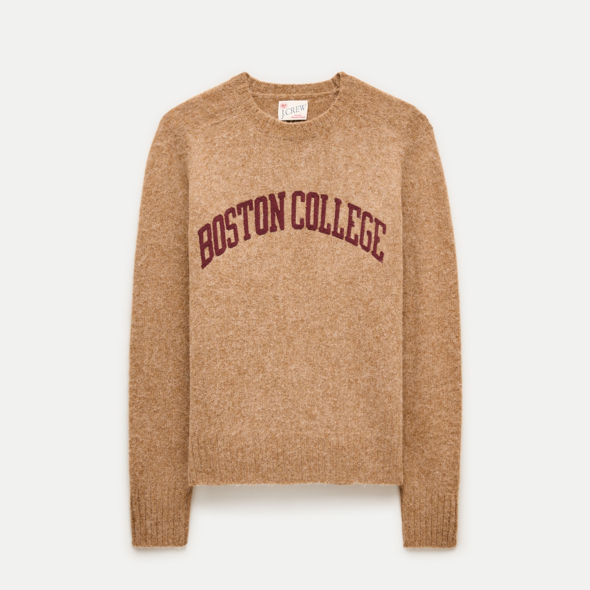 '47 x J.Crew brushed wool Boston College sweater