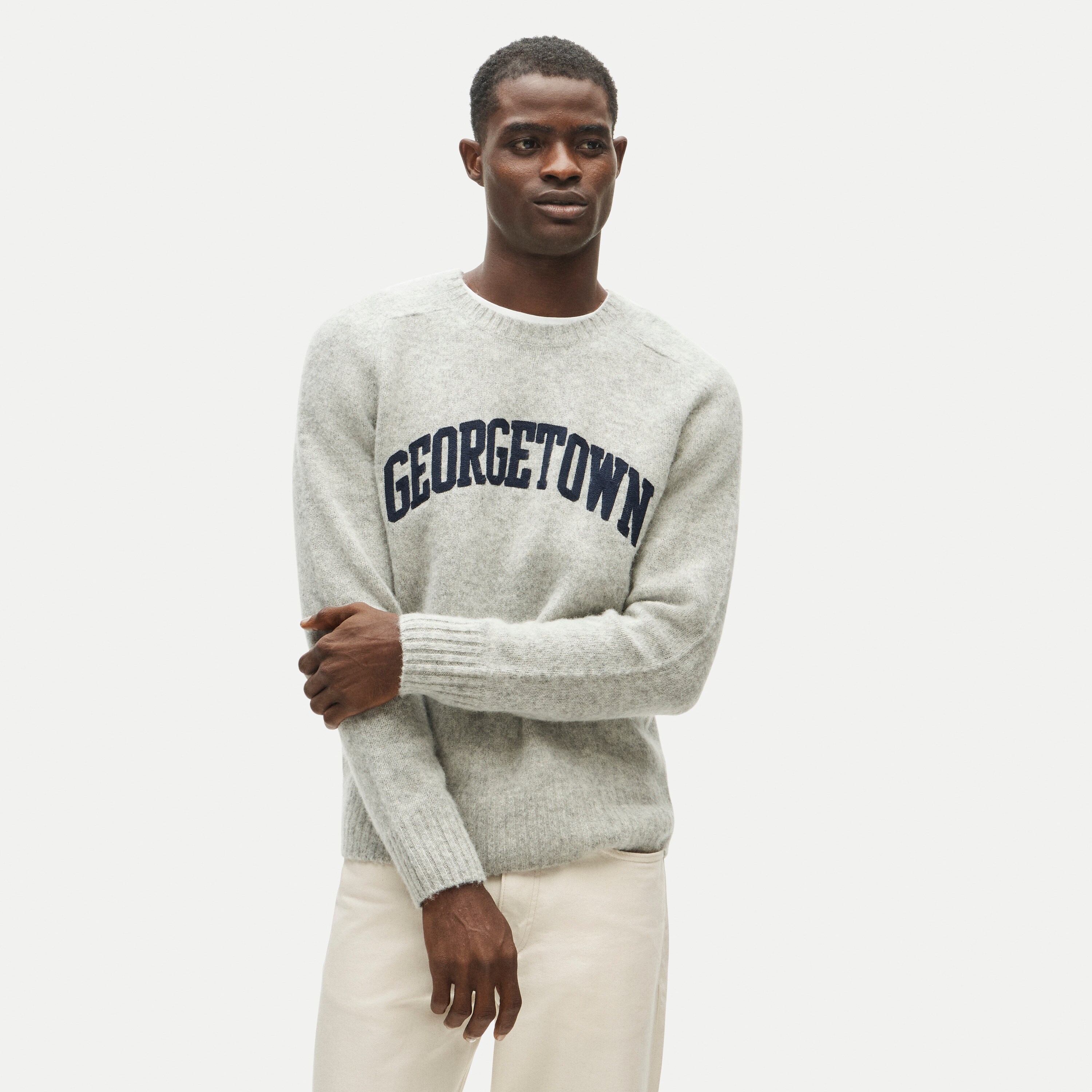 '47 x J.Crew brushed wool Georgetown sweater