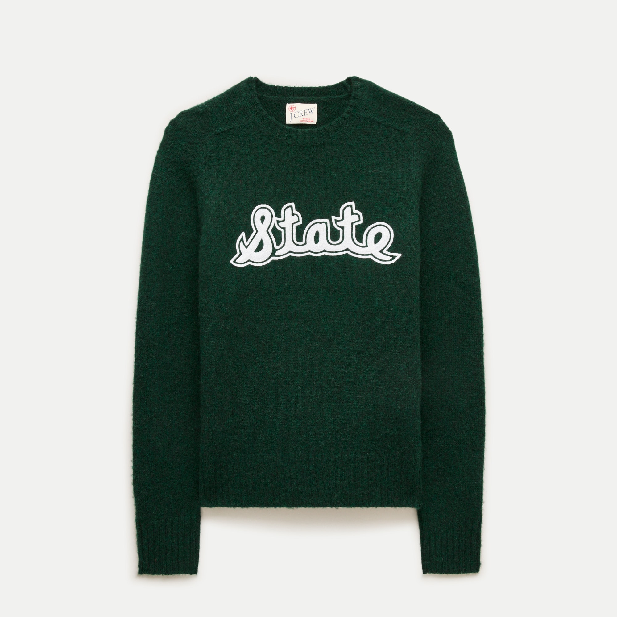 '47 x J.Crew brushed wool Michigan State sweater