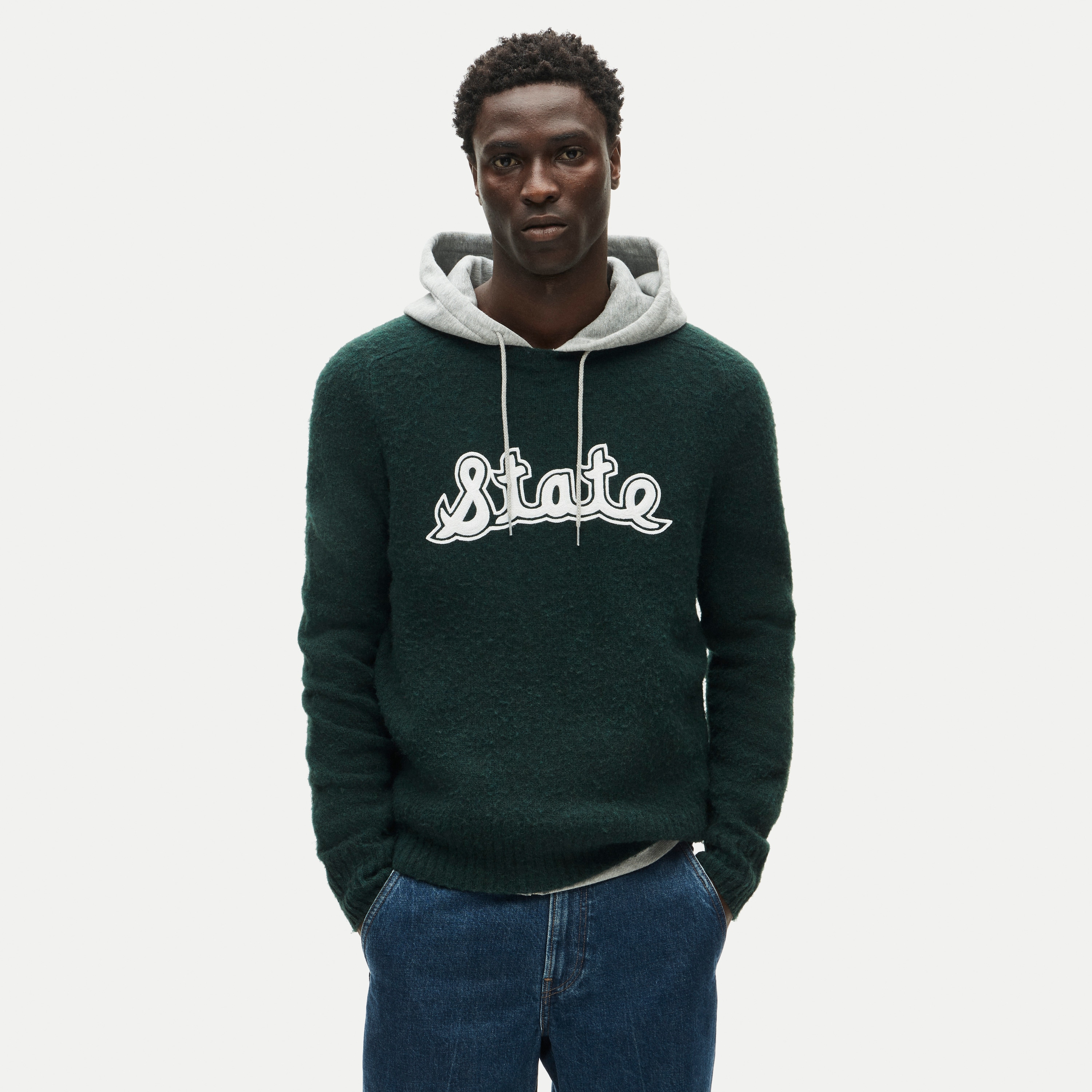 '47 x J.Crew brushed wool Michigan State sweater