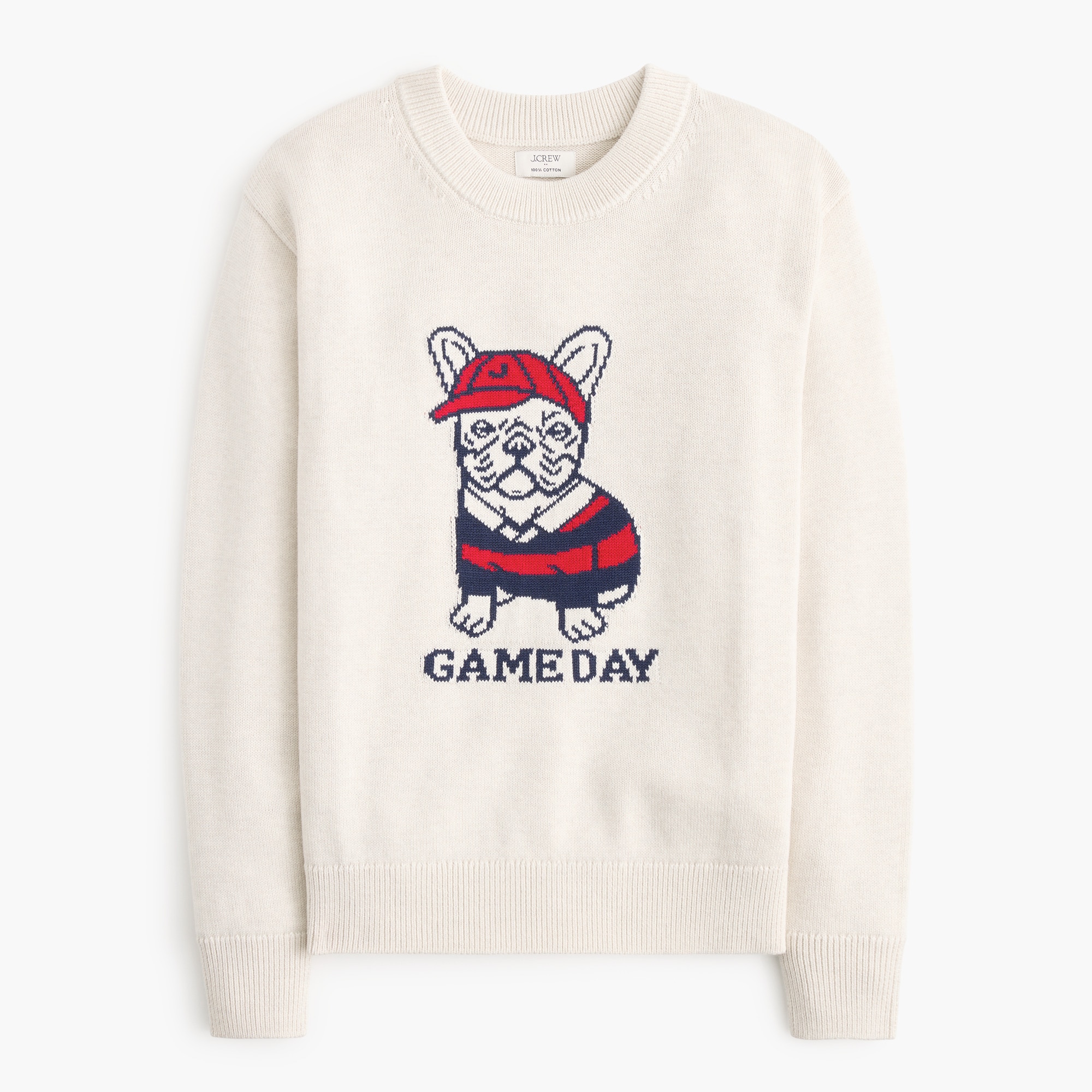 100% cotton "game day" dog sweater