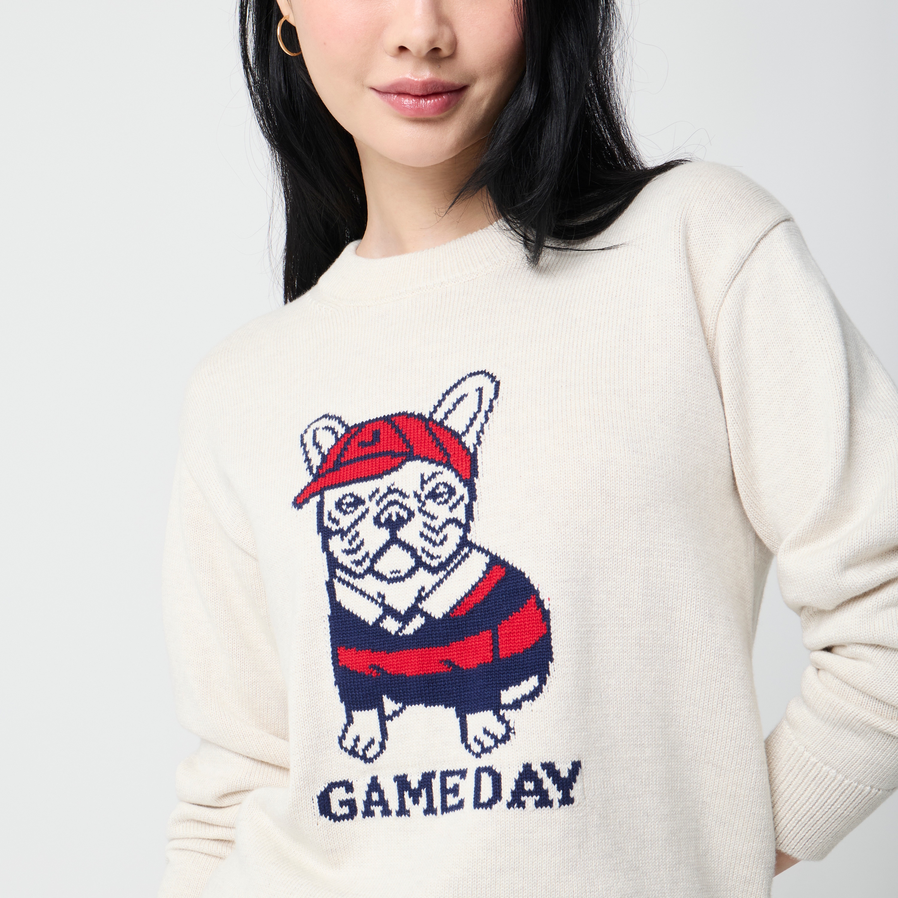 100% cotton "game day" dog sweater