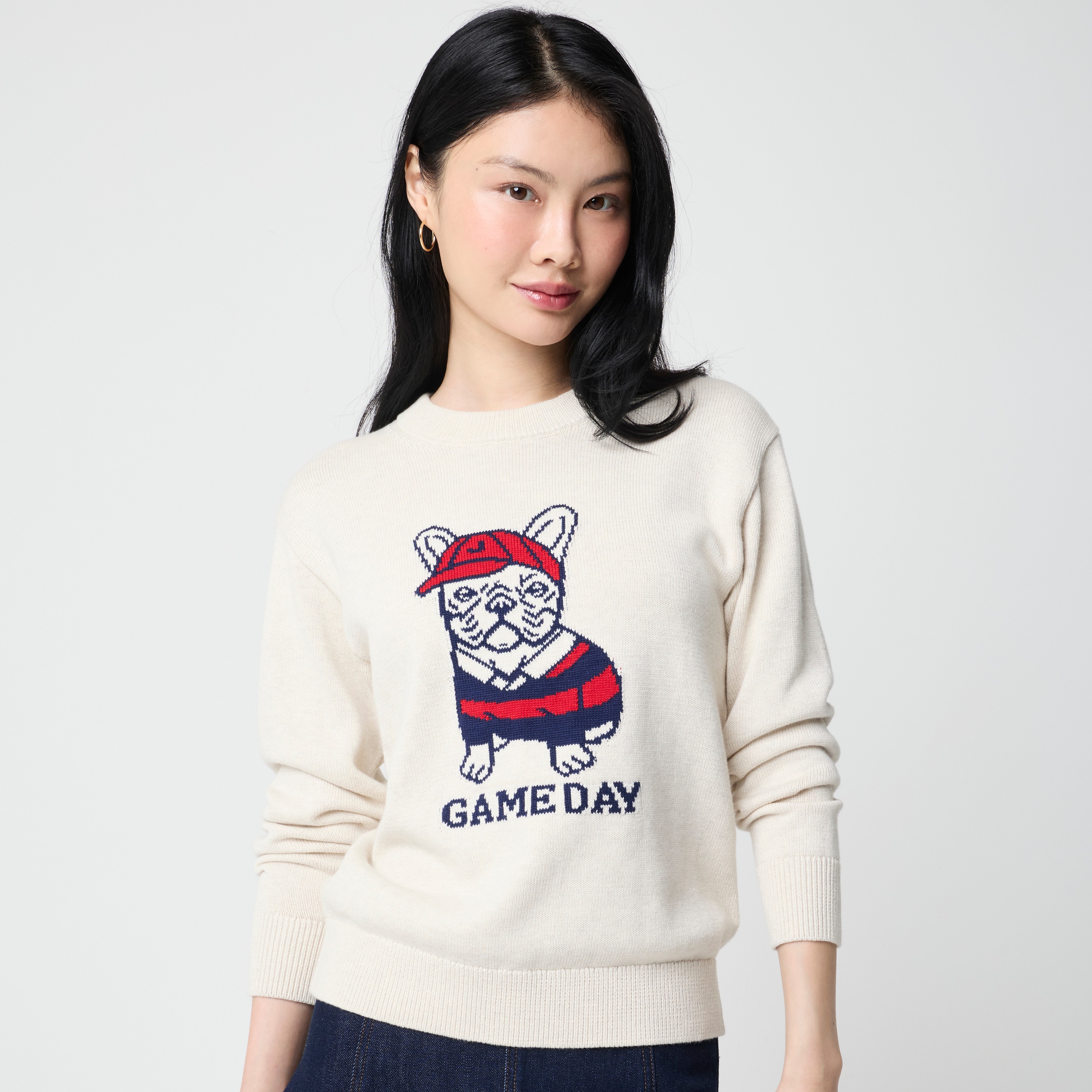 100% cotton "game day" dog sweater
