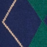 Cotton argyle cardigan sweater NAVY GREEN ARGYLE