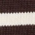 Cotton striped wide-hem sweater CHOCOLATE OATMEAL STRIP