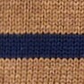 Cotton striped wide-hem sweater HTHR CAMEL ANTIQUE NAVY