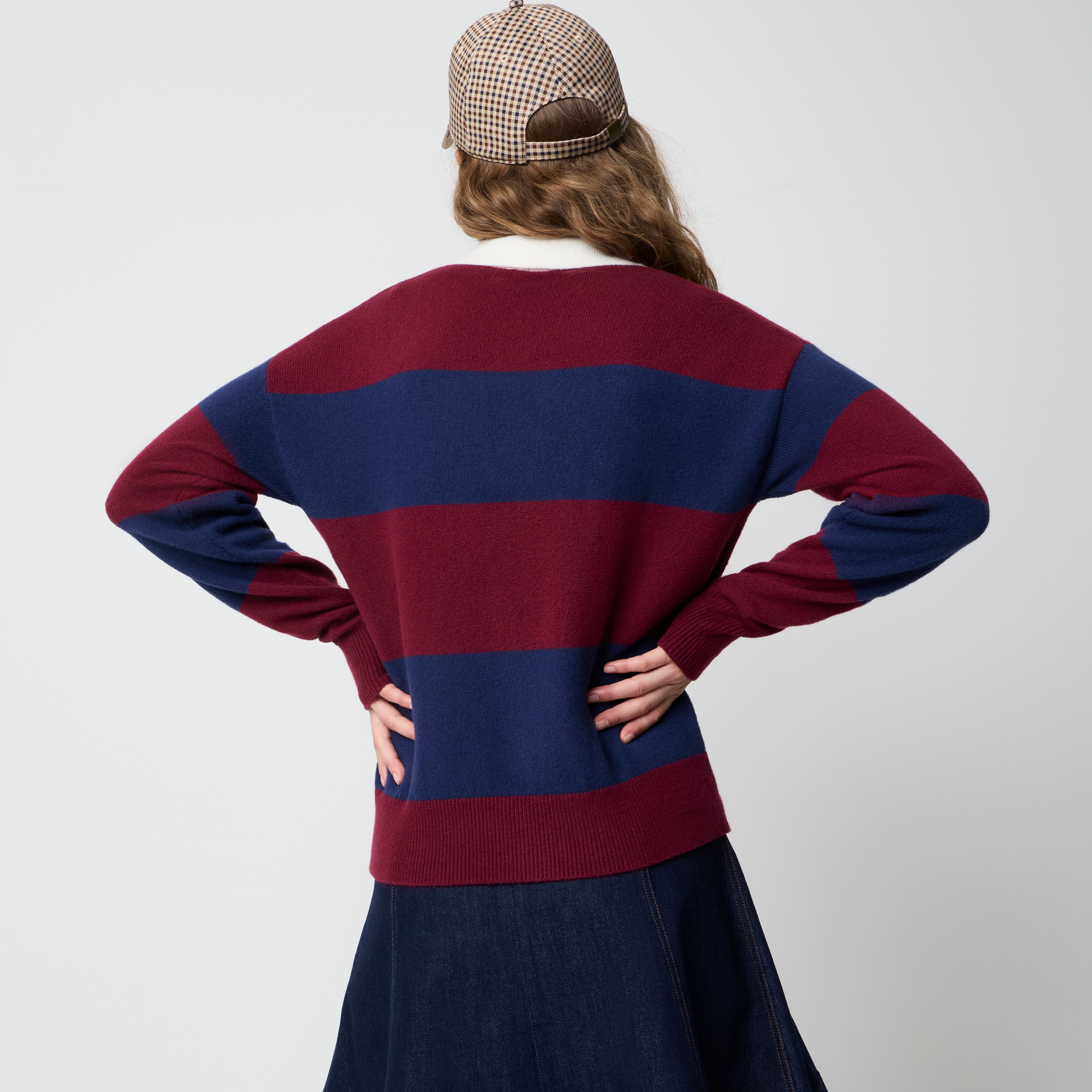 Sweater-polo in cotton-soft blend