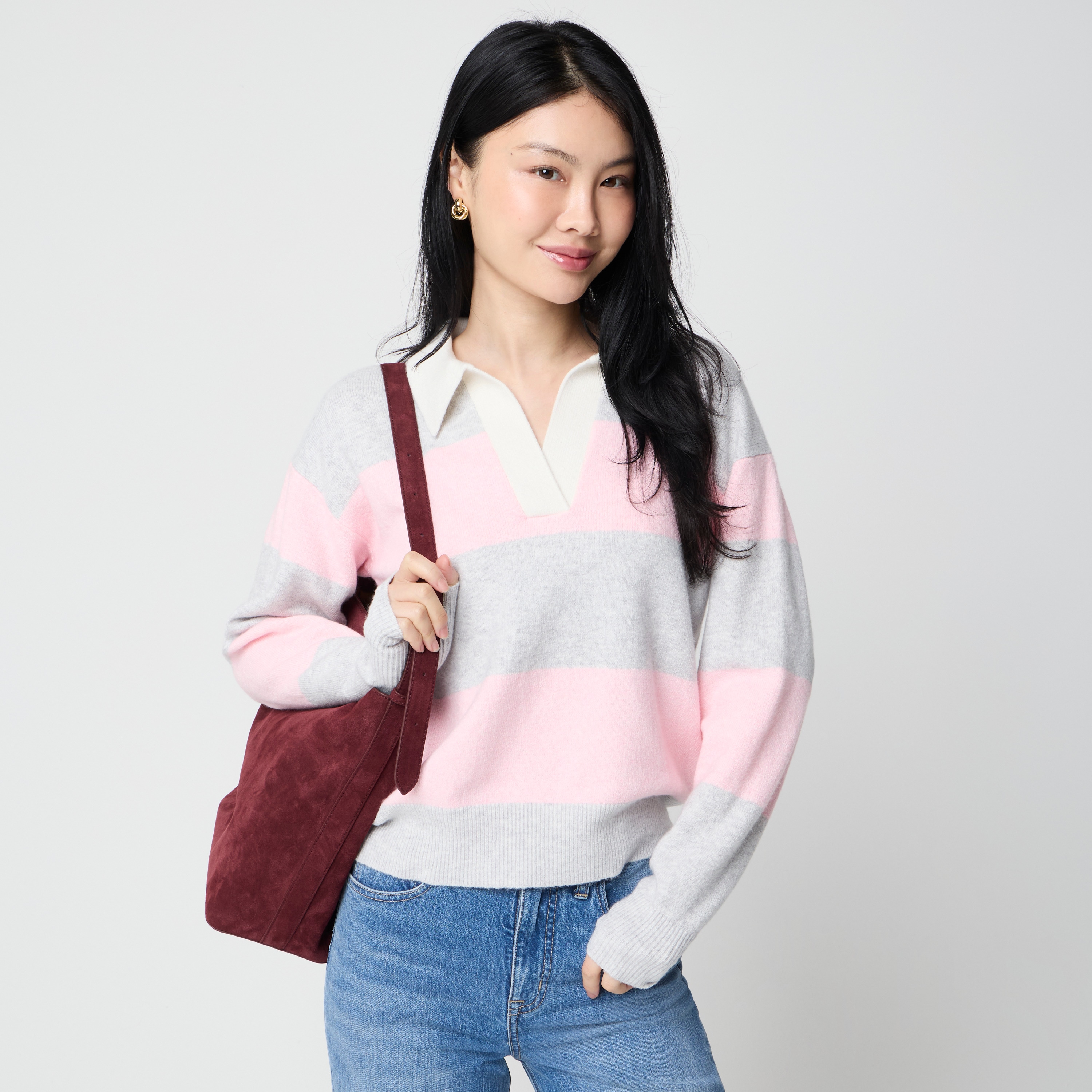 Sweater-polo cotton-soft blend