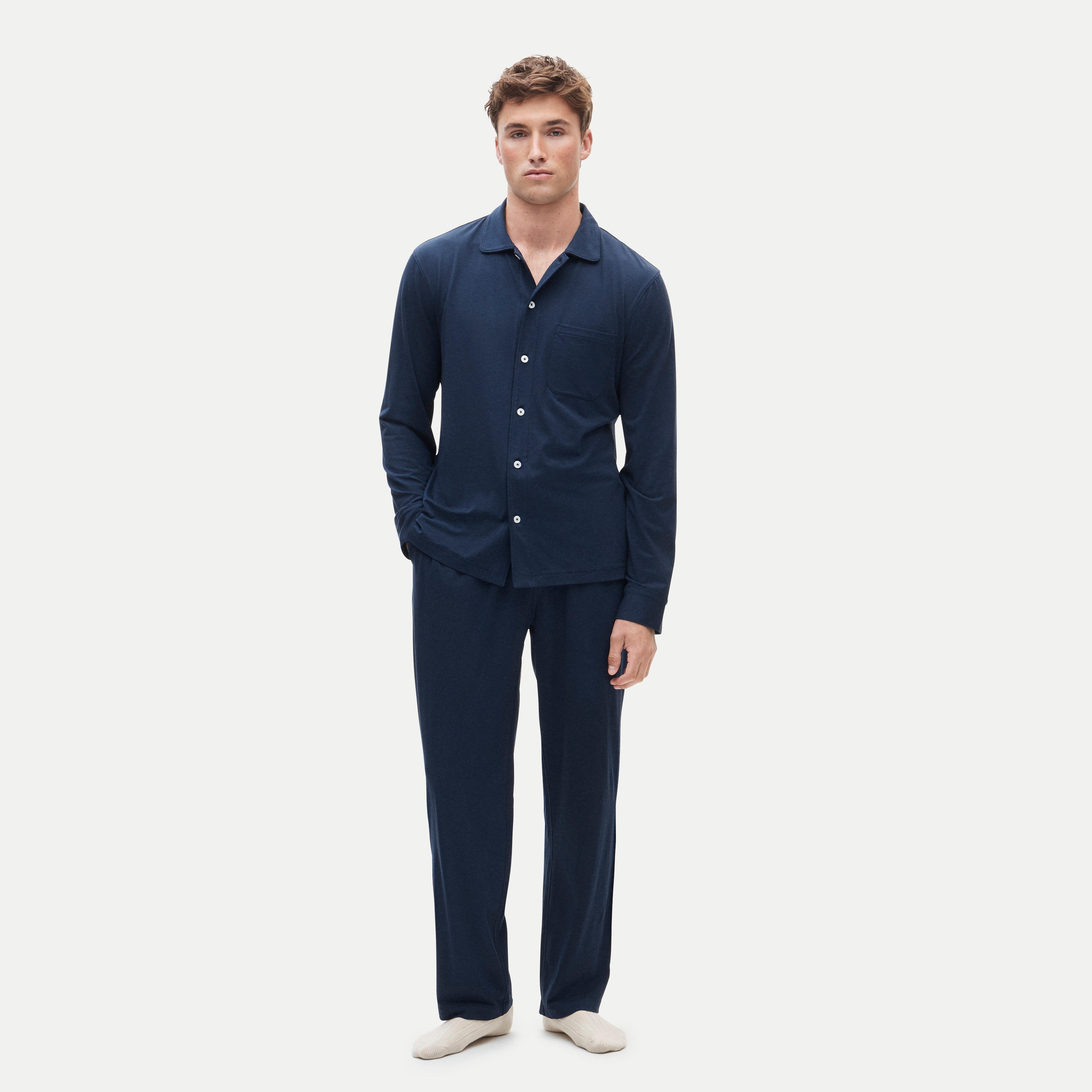Pajama set in cotton blend