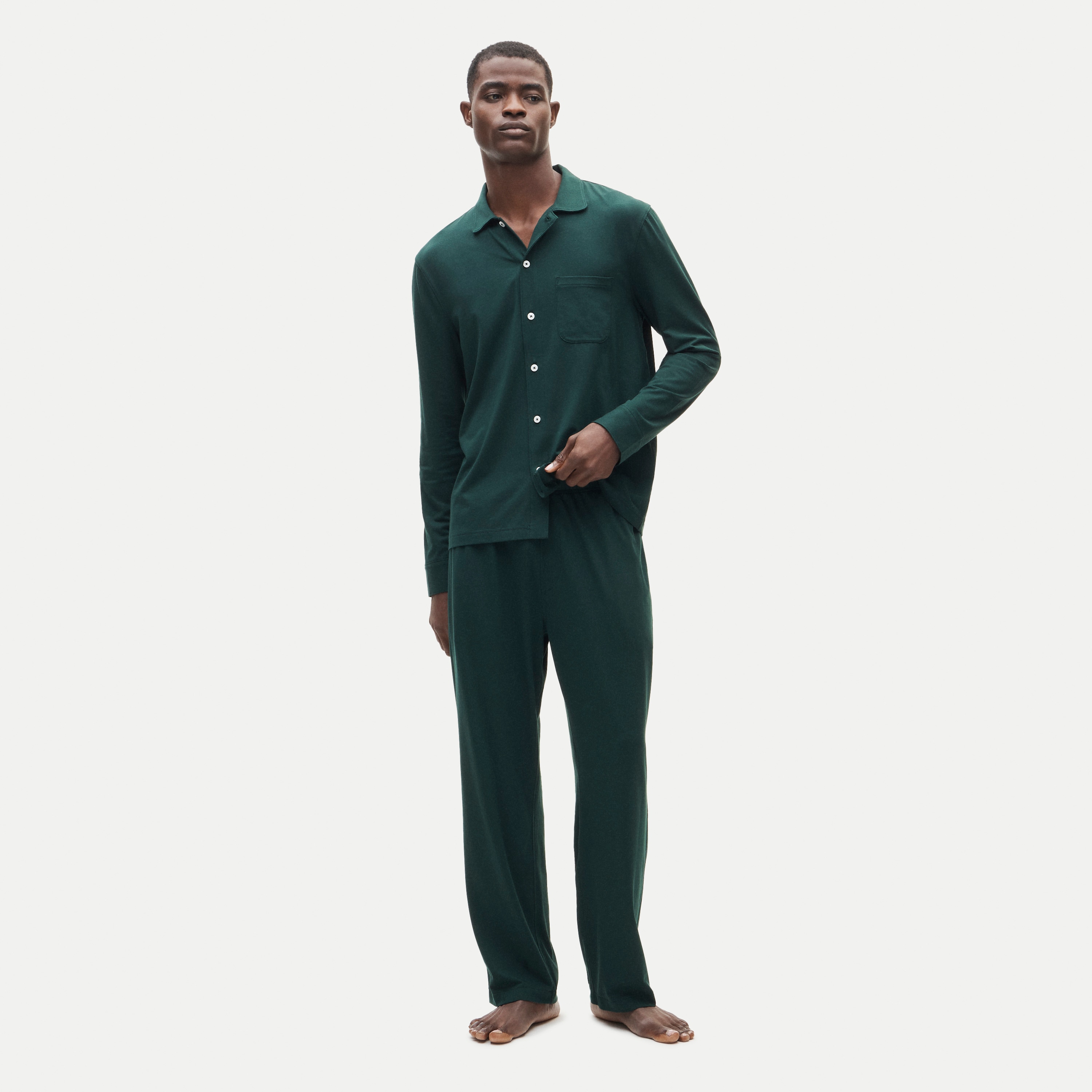 Pajama set in cotton blend