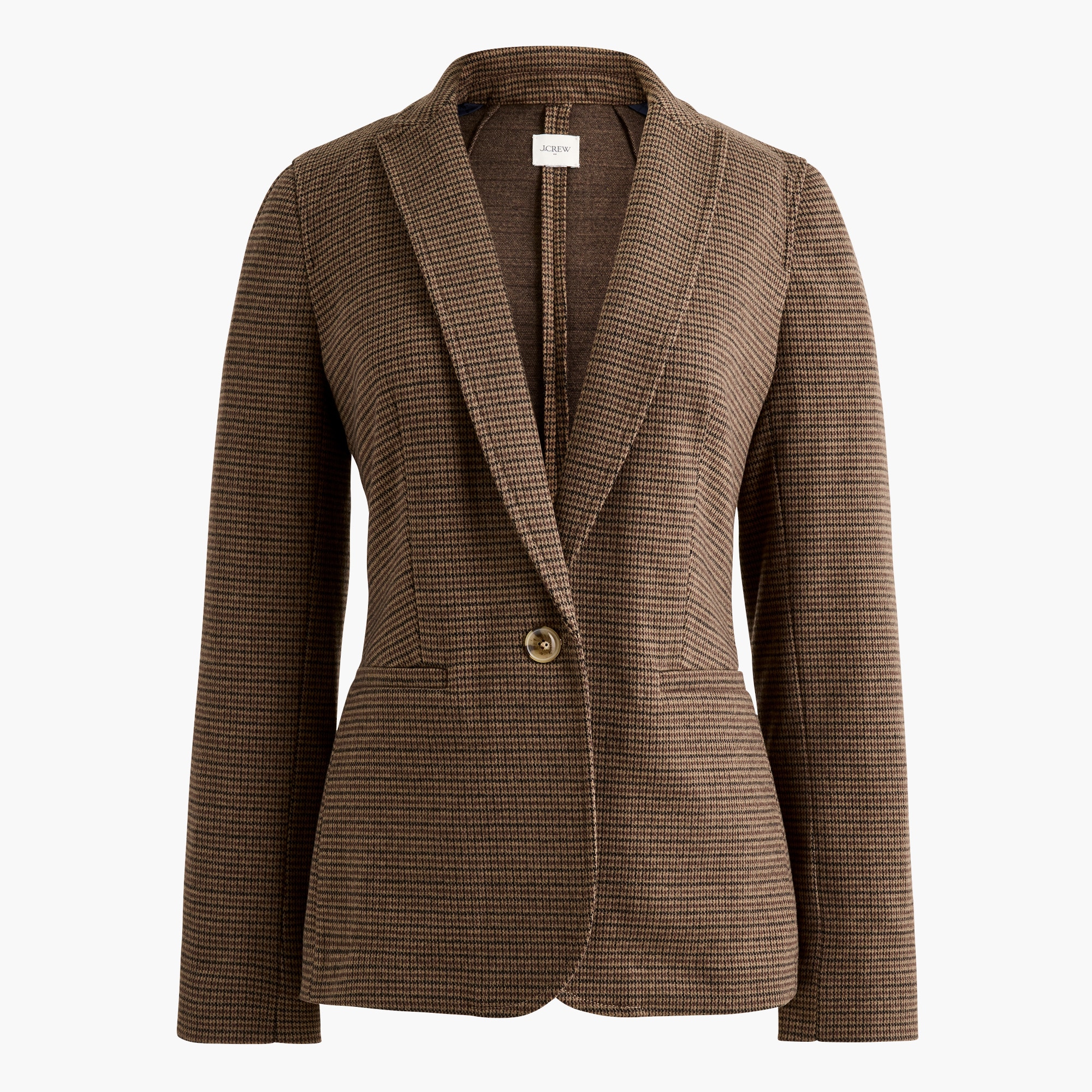 Knit one-button blazer