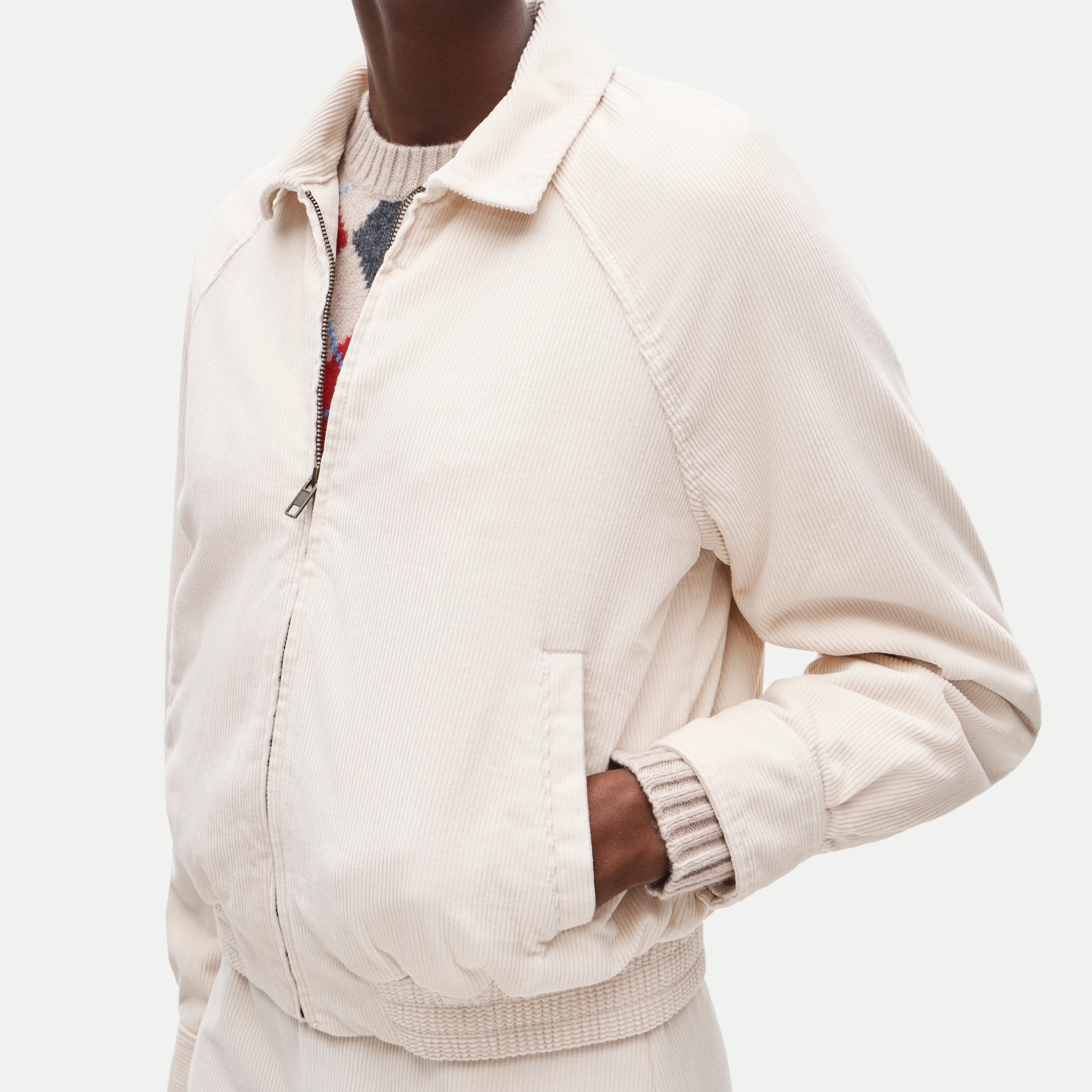 Bomber jacket in corduroy